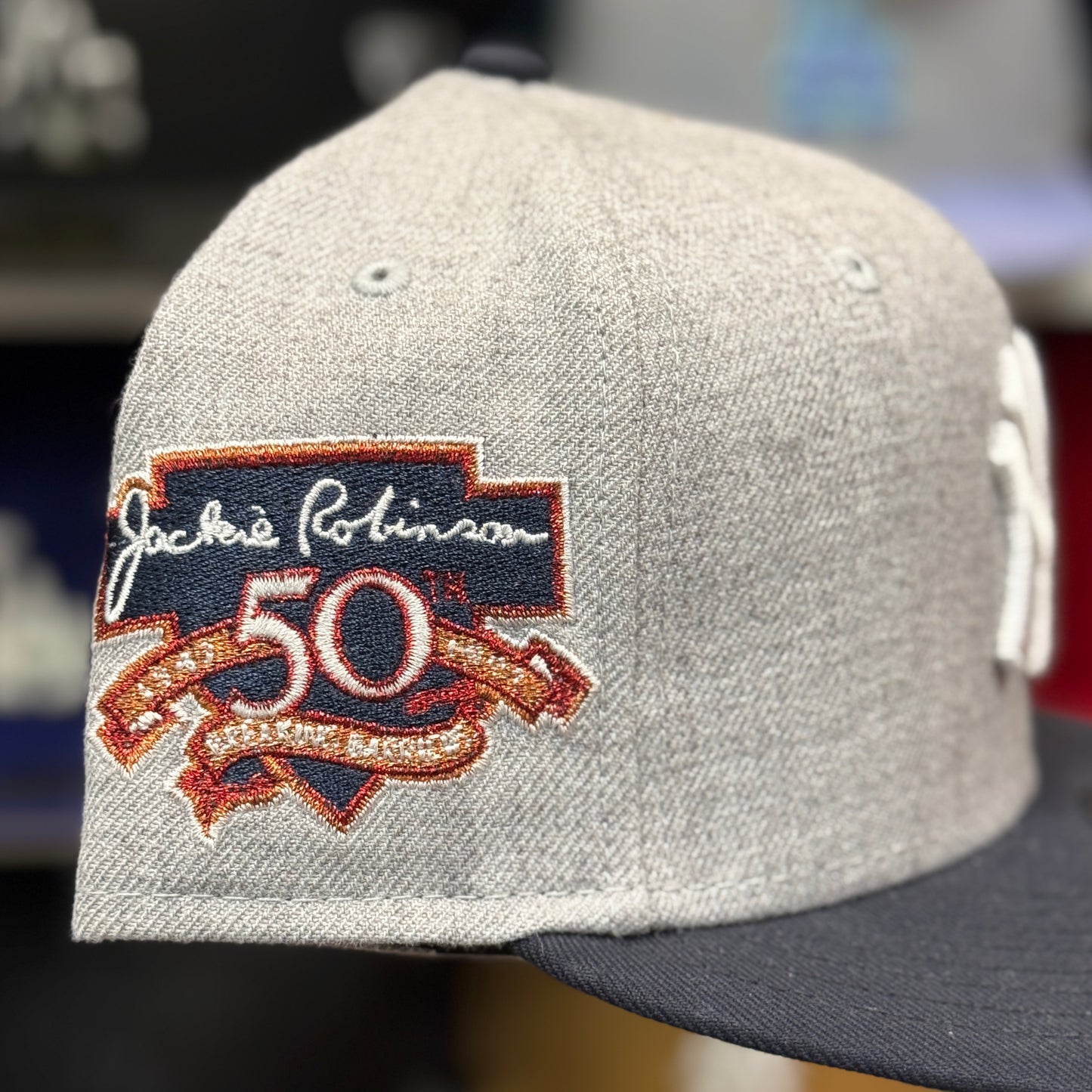 New Era New York Yankees 'Jackie Robinson 50th Anniversary' 59FIFTY Fitted Hat | Silver/Navy