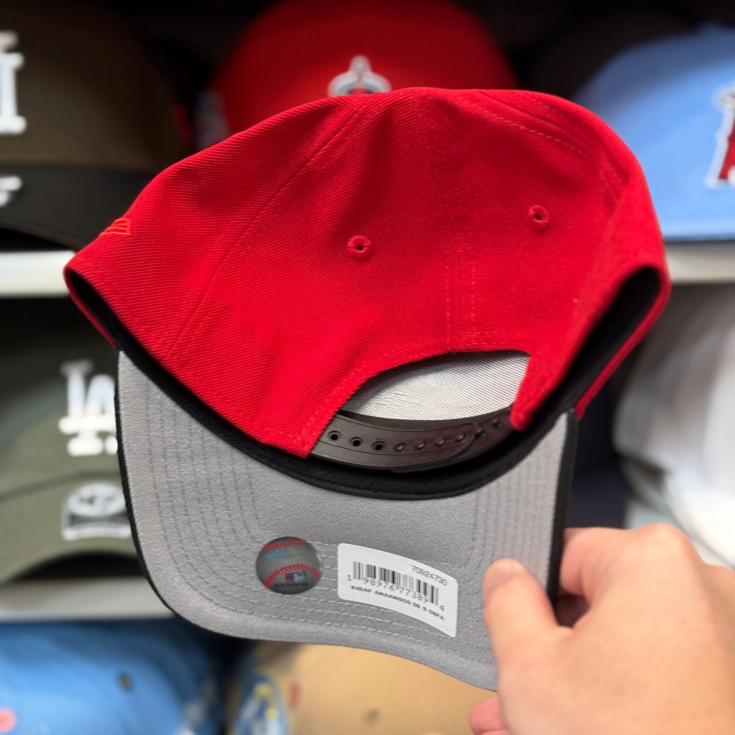 LA Angels 50th Two Tone A-Frame Snapback | New Era 9FORTY | Red/Black