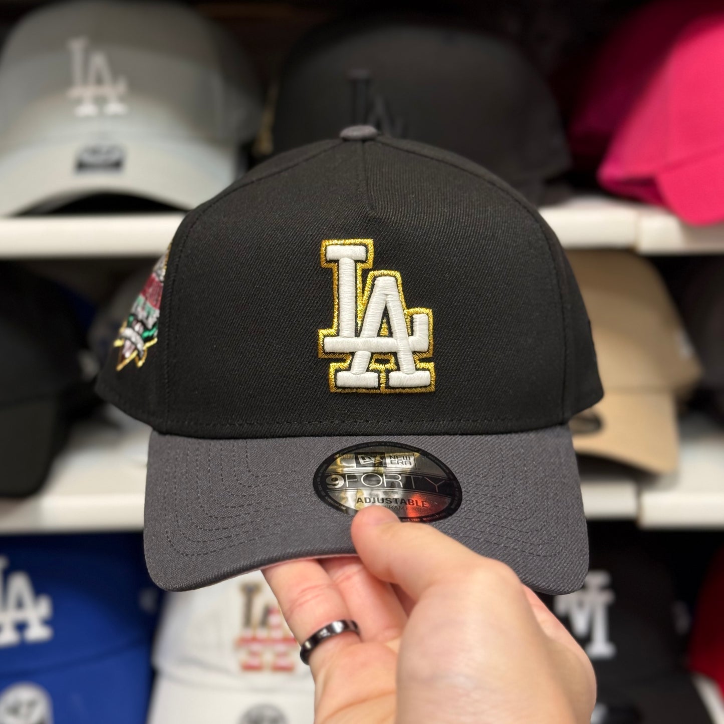 New Era Los Angeles Dodgers '40th Anniversary' A-Frame Black/Grey 9FORTY Snapback | Glow in the Dark