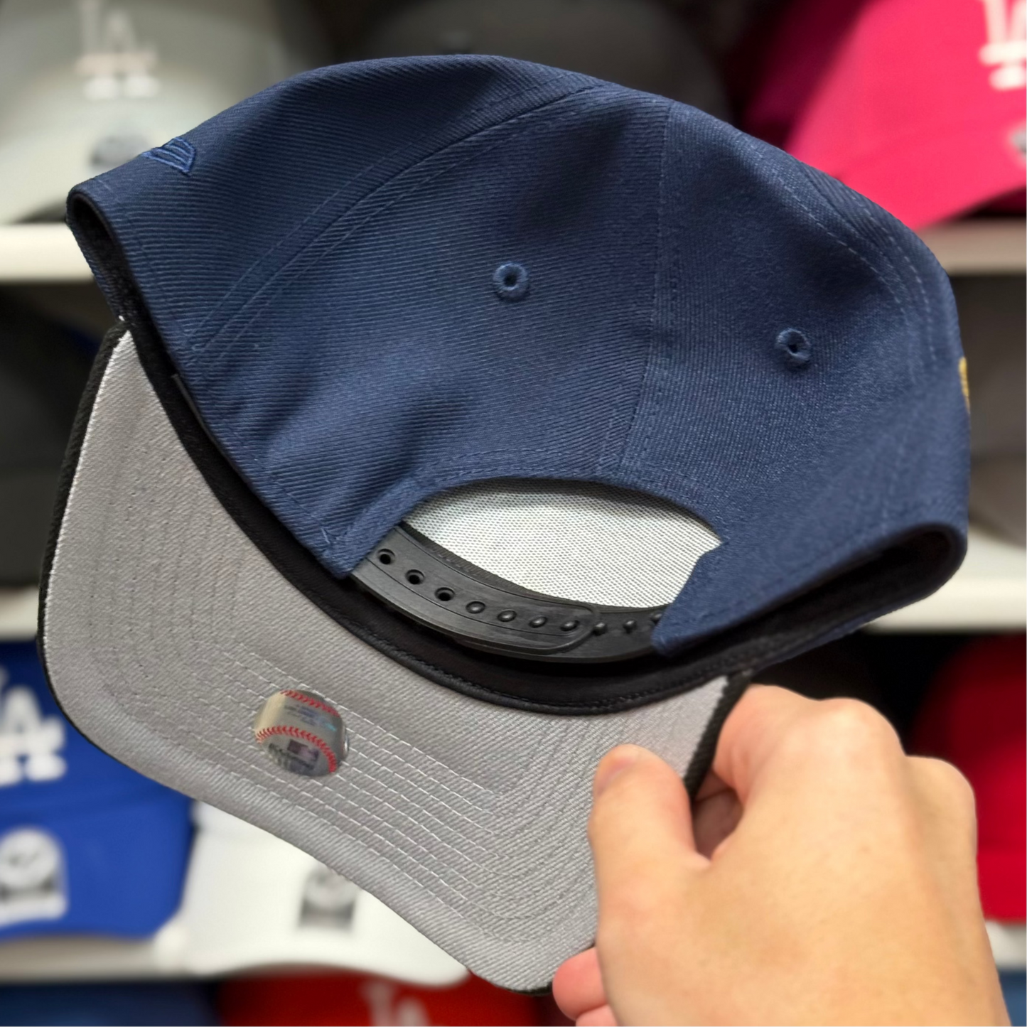 New Era Los Angeles Dodgers '40th Anniversary' A-Frame Blue/Black 9FORTY Snapback | Glow in the Dark - Product Image