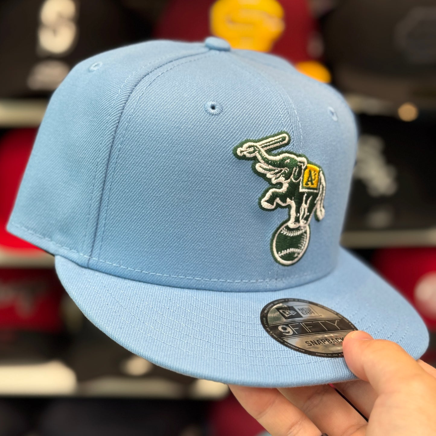 New Era Oakland Athletics 'Stomper Logo' 9FIFTY Snapback | Baby Blue