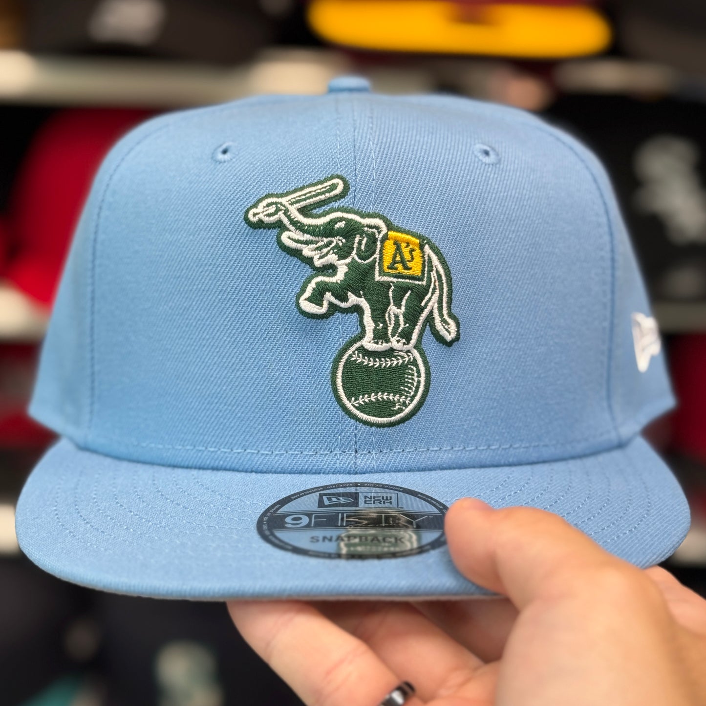 New Era Oakland Athletics 'Stomper Logo' 9FIFTY Snapback | Baby Blue
