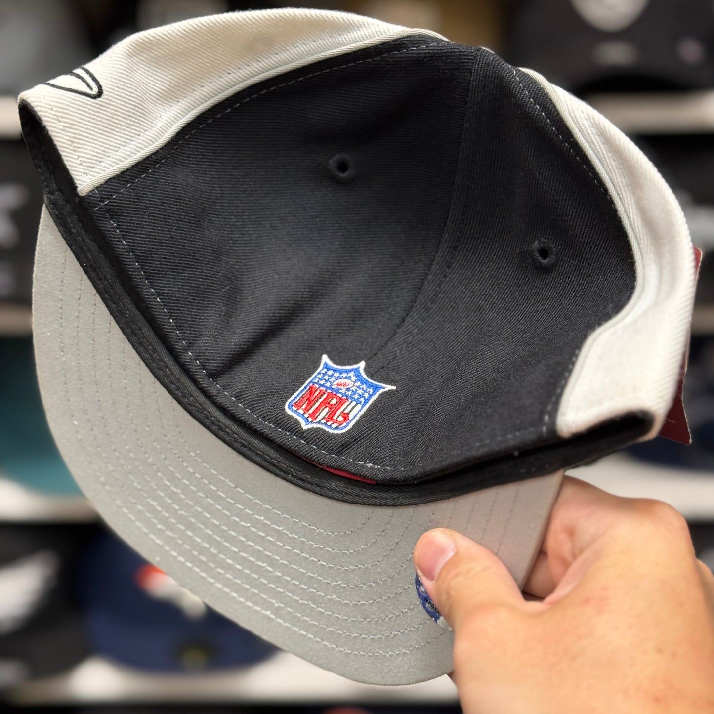 Oakland Raiders Black/White Reebok Fitted Hat