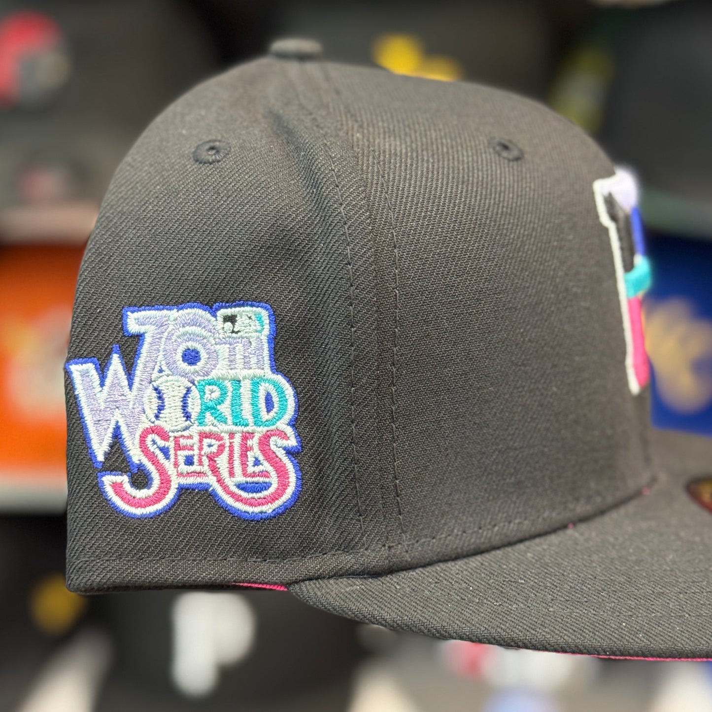 New Era Pittsburgh Pirates '70th World Series' 59FIFTY Fitted | Black - Pink Under Brim
