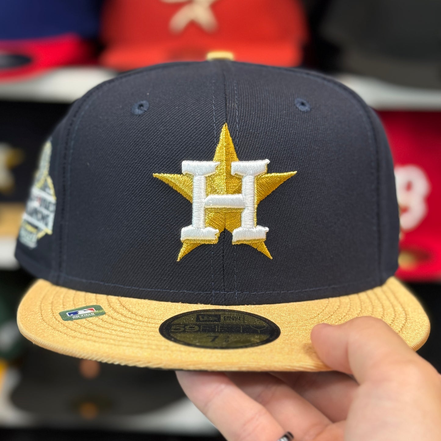 New Era Houston Astros '2022 World Series Champions' 59FIFTY Fitted Hat Navy/Gold