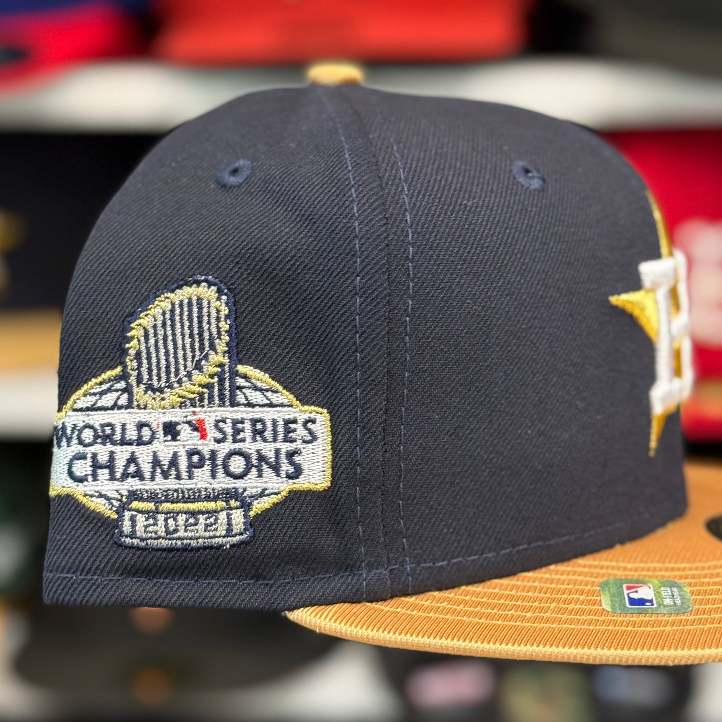 New Era Houston Astros '2022 World Series Champions' 59FIFTY Fitted Hat Navy/Gold