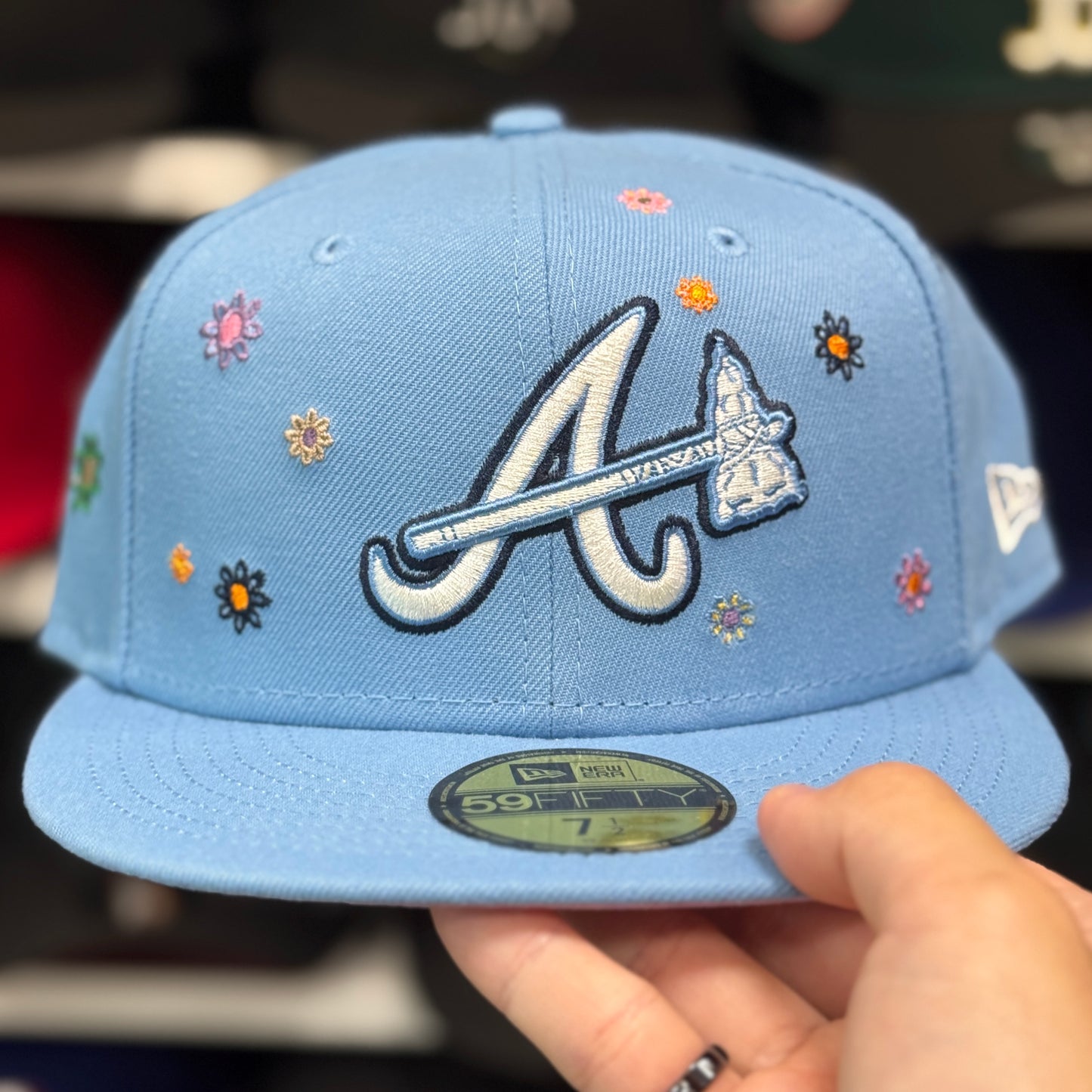 New Era Atlanta Braves 'Floral - Blue Silk' 59FIFTY Fitted Hat | Light Blue