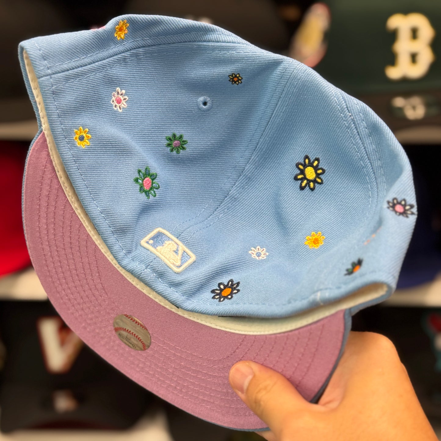 New Era Atlanta Braves 'Floral - Blue Silk' 59FIFTY Fitted Hat | Light Blue