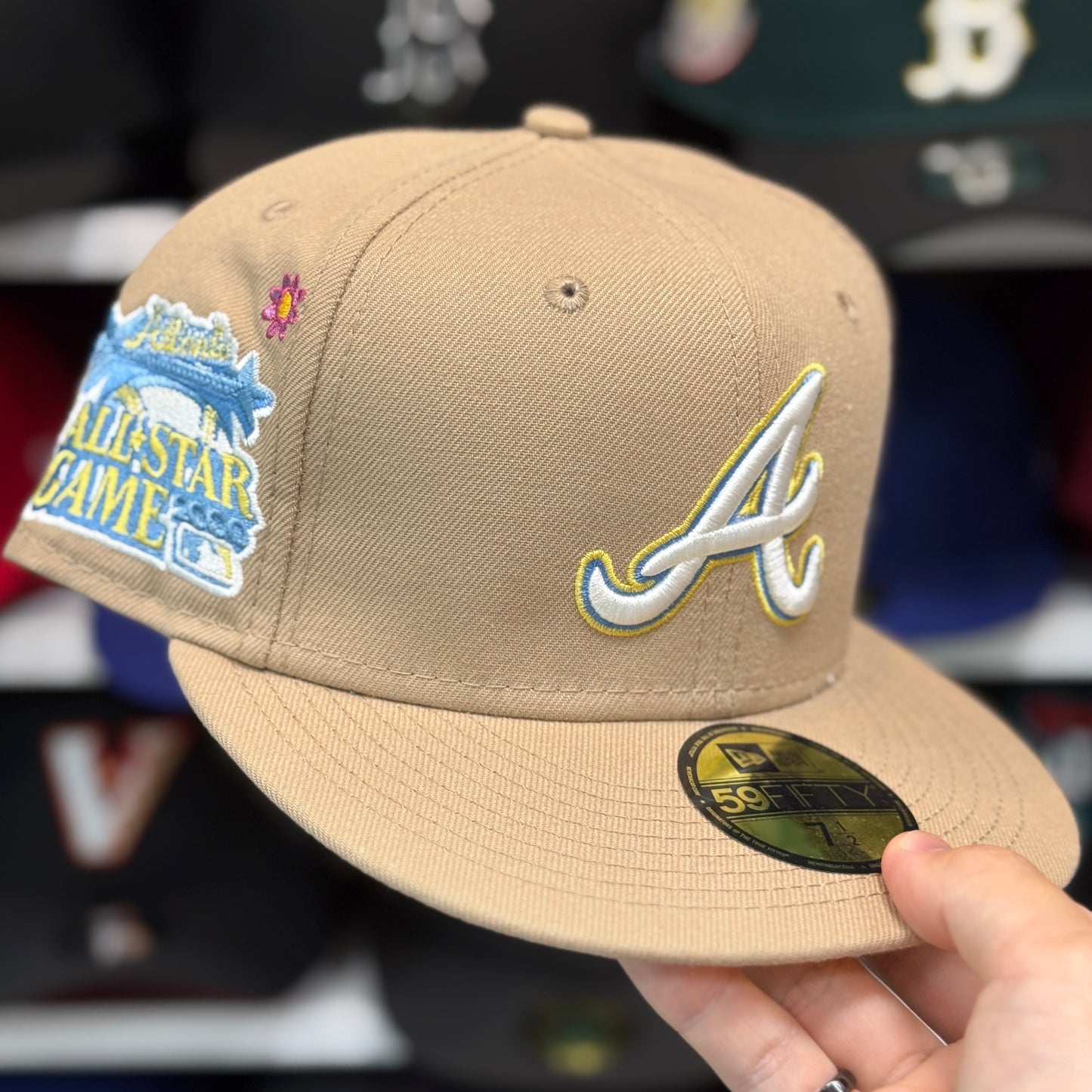New Era Atlanta Braves 'Floral 2000 All Star Game' 59FIFTY Fitted Hat | Beige