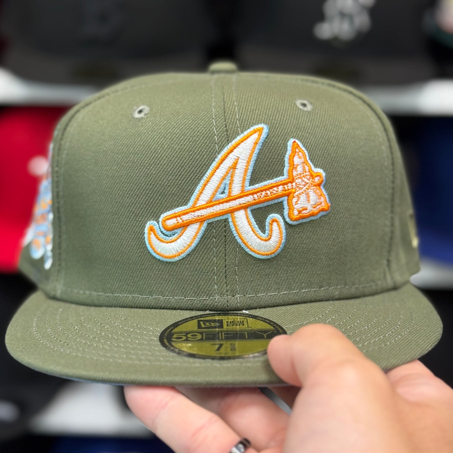 New Era Atlanta Braves 'Floral 30th Anniversary' 59FIFTY Fitted Hat | Olive