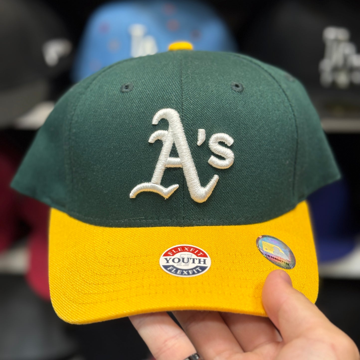 Toddler Oakland Athletics FlexFit Baseball Cap | Green/Yellow