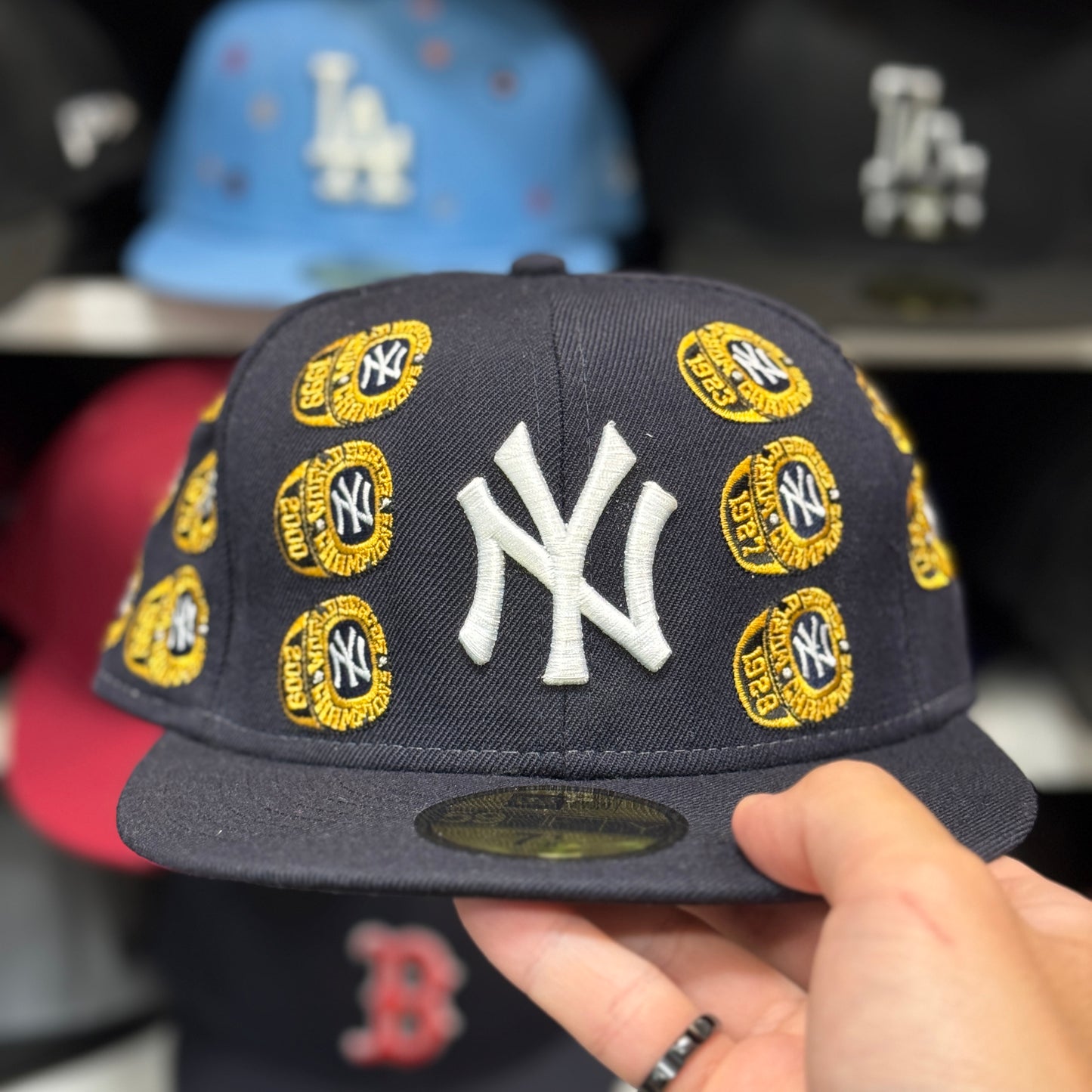 New Era New York Yankees 'World Series Champions Ring' 59FIFTY Fitted Hat | Navy/Gold