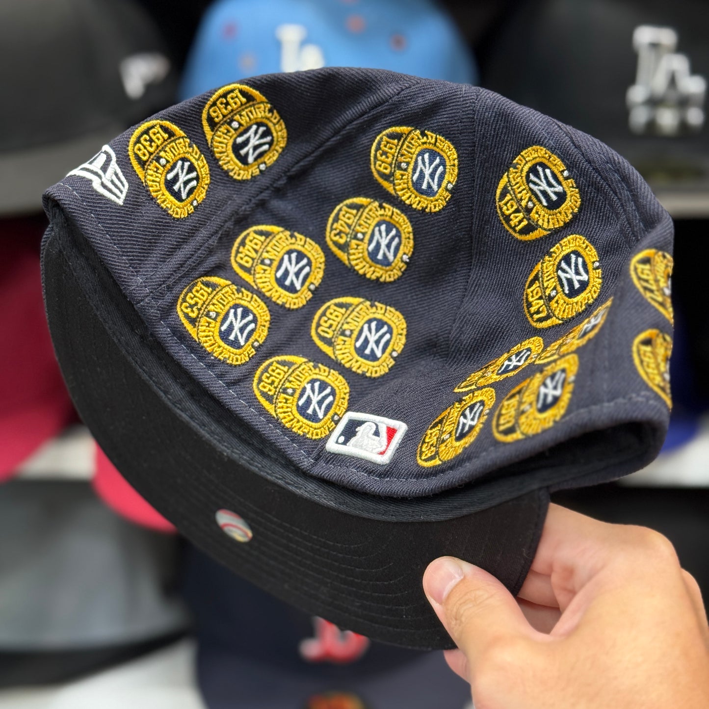 New Era New York Yankees 'World Series Champions Ring' 59FIFTY Fitted Hat | Navy/Gold
