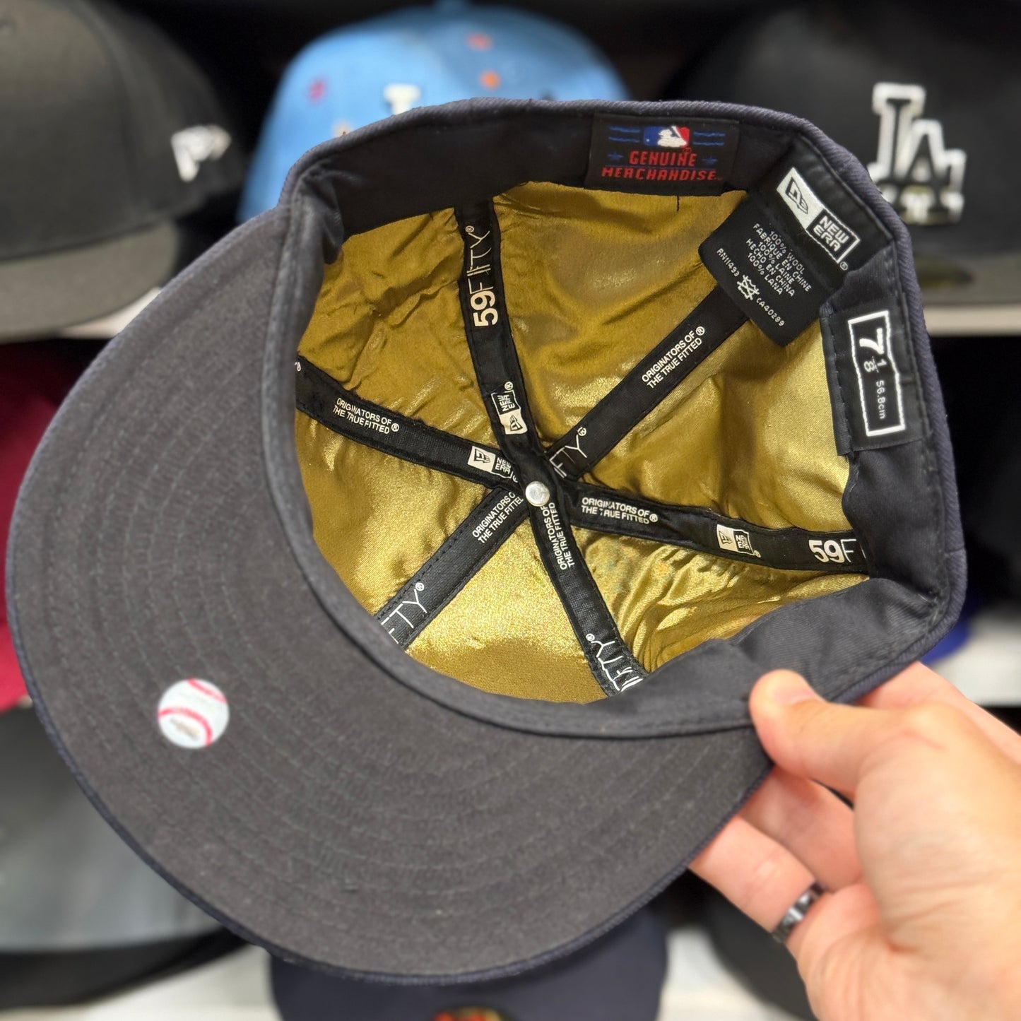 New Era New York Yankees 'World Series Champions Ring' 59FIFTY Fitted Hat | Navy/Gold