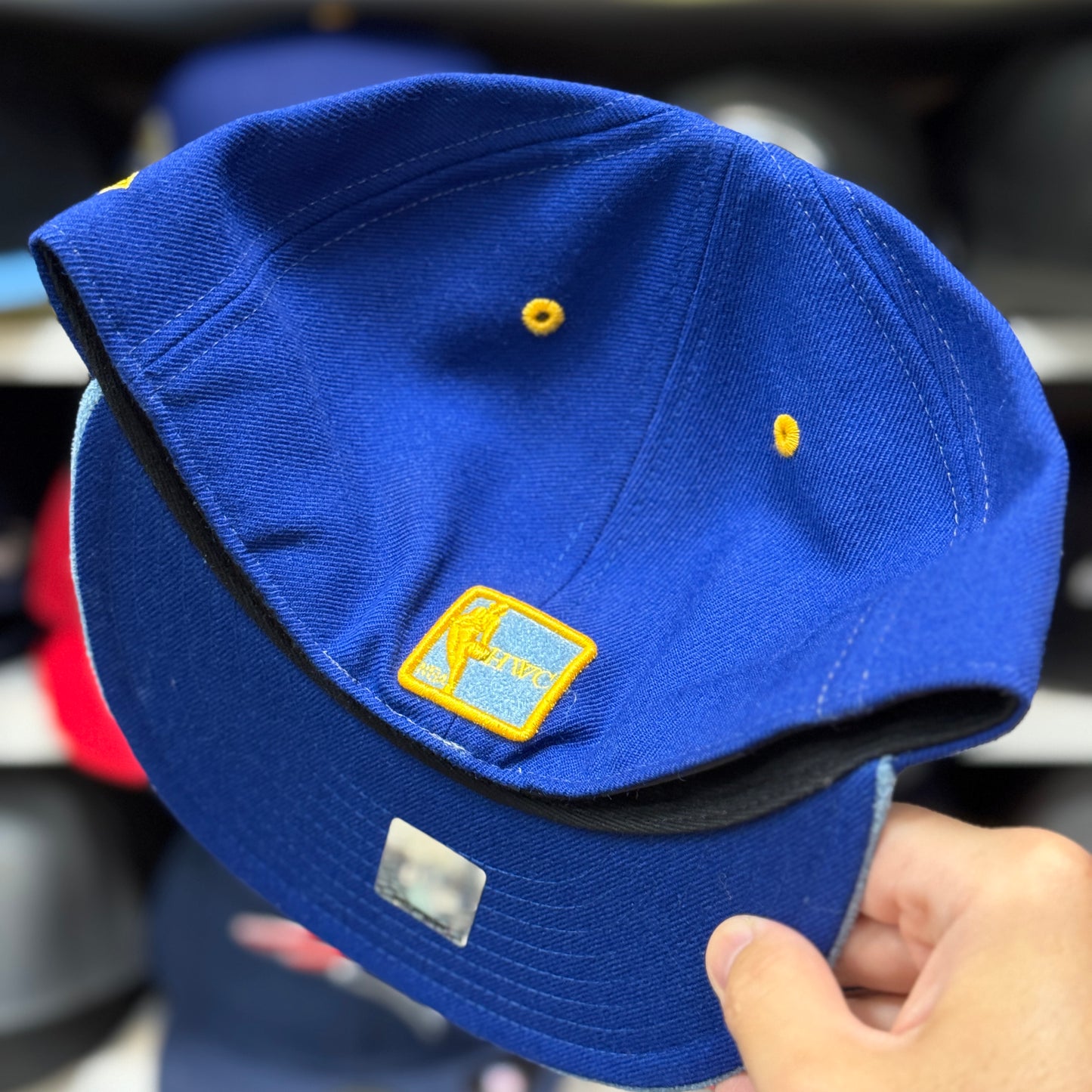 New Era Los Angeles Lakers 'Suede NBA Logo' 59FIFTY Fitted Hat | Light Blue