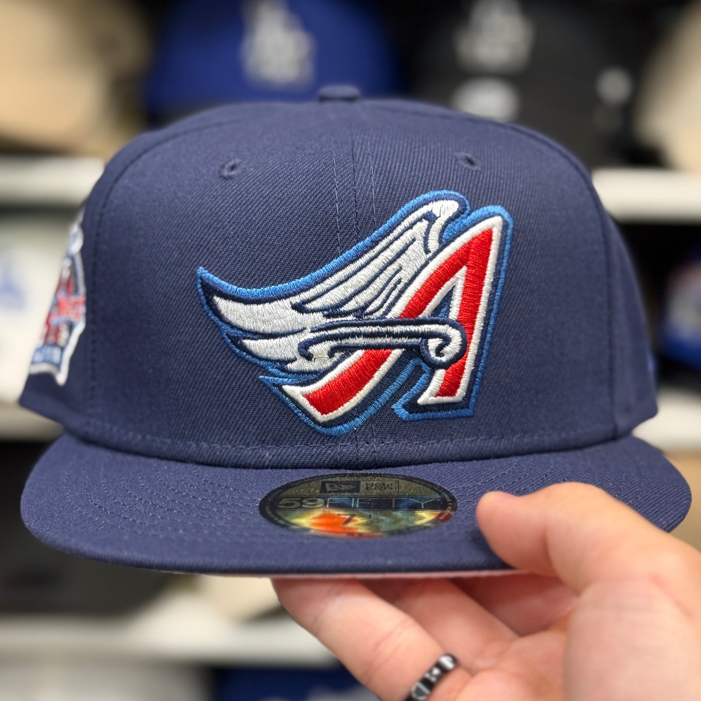 New Era Los Angeles Angels '40th Season Anniversary' Patch 59FIFTY Fitted Hat | Navy