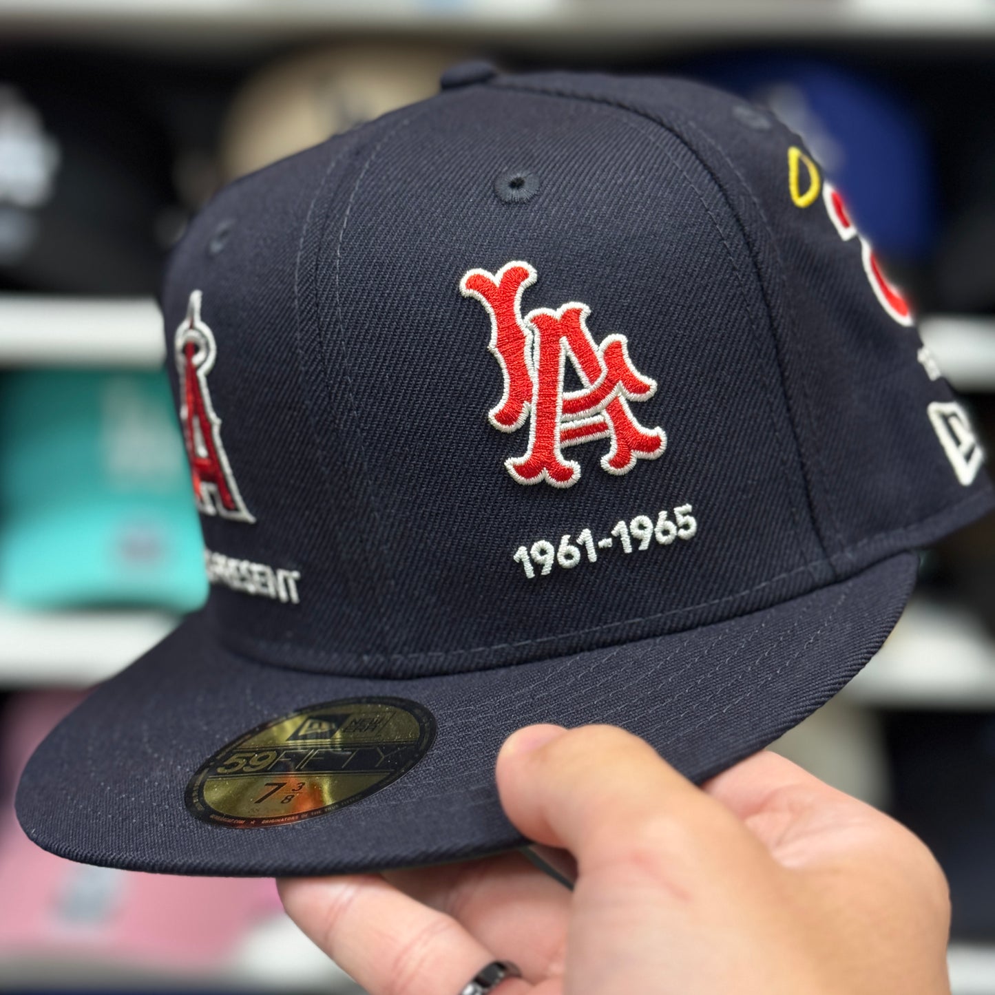 New Era Los Angeles Angels 'Historical Logo' 59FIFTY Fitted Hat | Navy