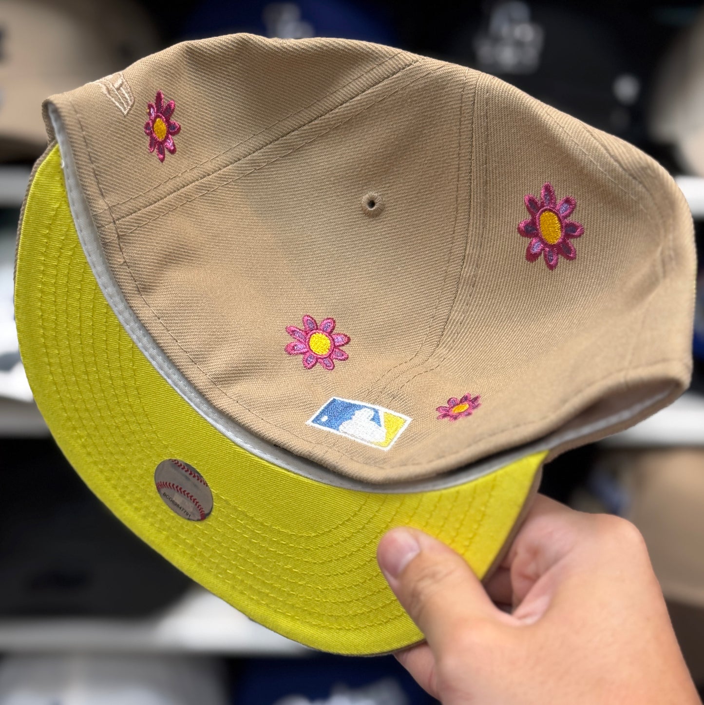 New Era Los Angeles Angels 'Floral 25th Anniversary' 59FIFTY Fitted Hat | Tan