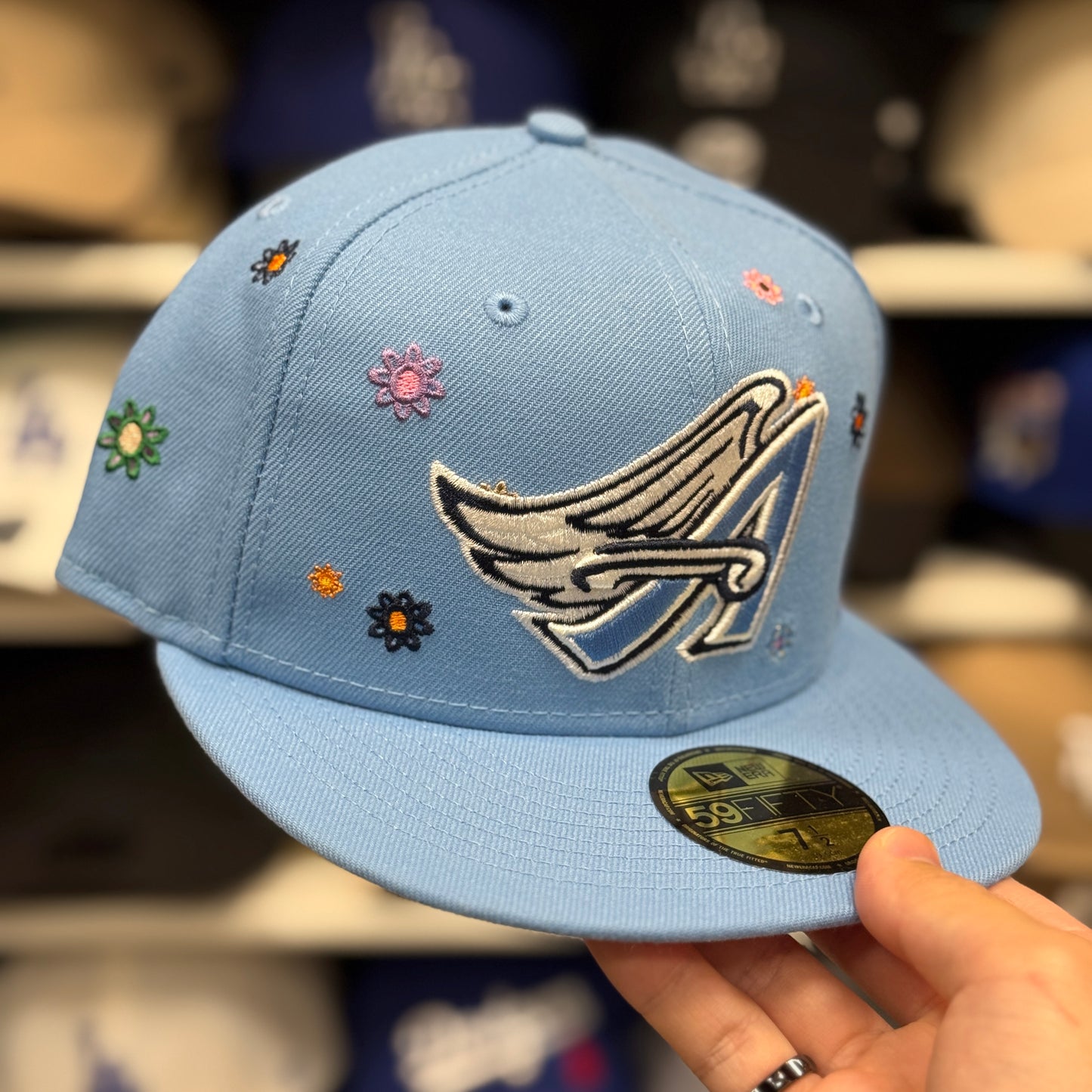 New Era Los Angeles Angels 'Floral Patches' 59FIFTY Fitted | Light Blue