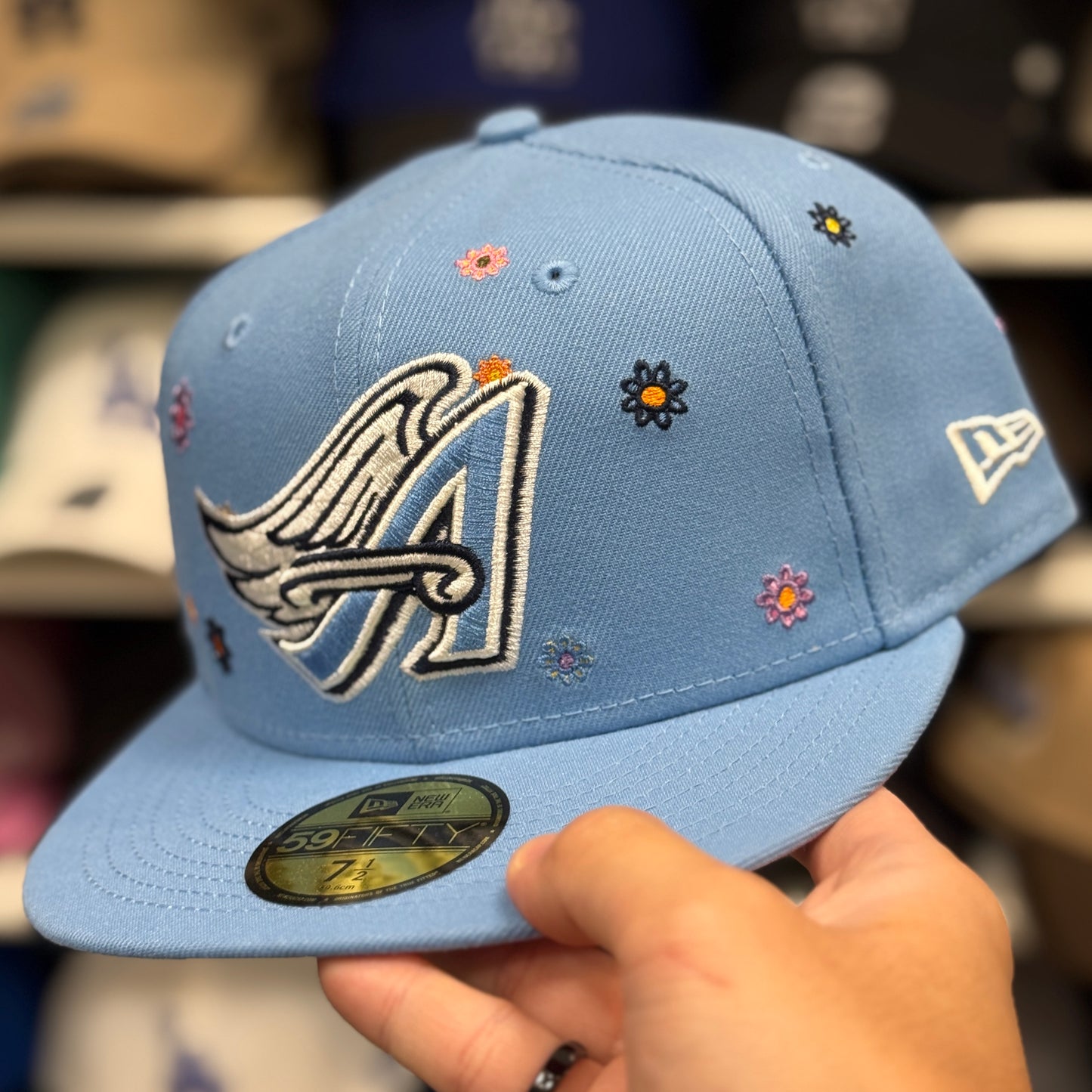 New Era Los Angeles Angels 'Floral Patches' 59FIFTY Fitted | Light Blue