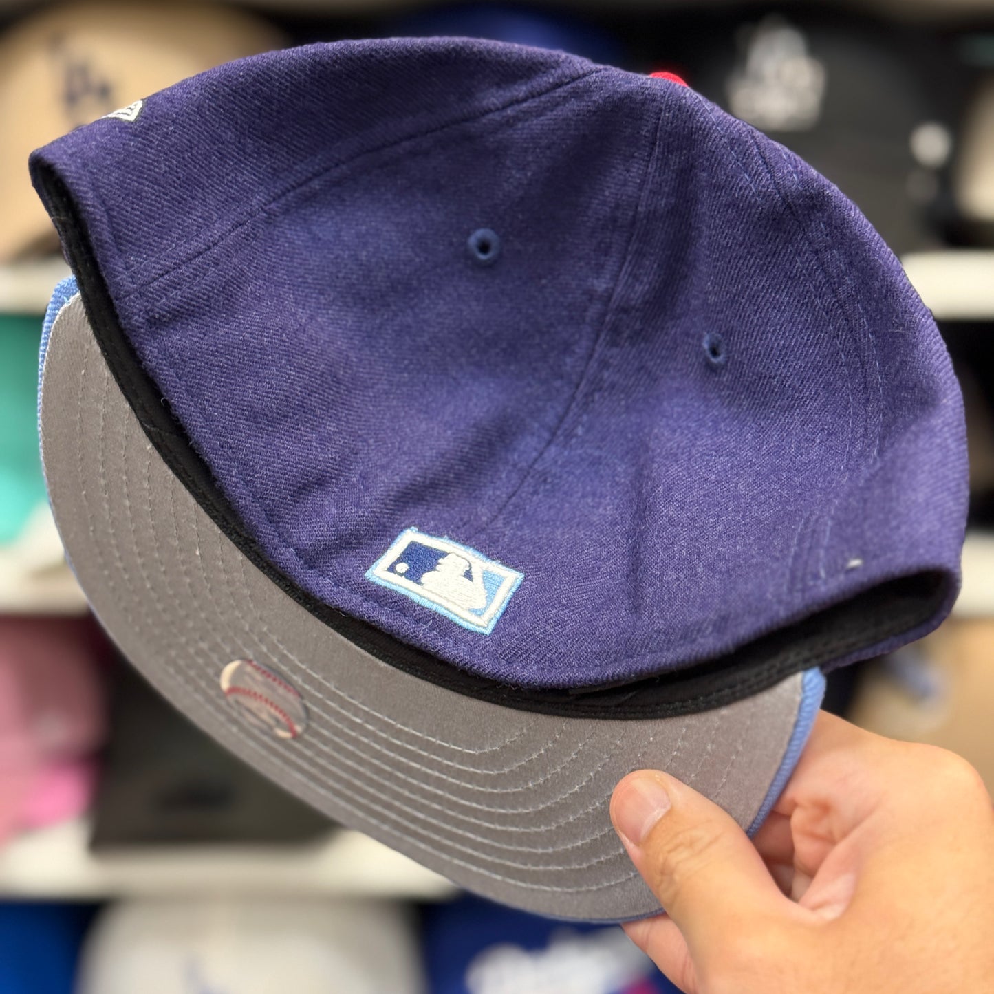 New Era Los Angeles Angels 'Retro Logo' 59FIFTY Fitted Hat | Navy/Light Blue