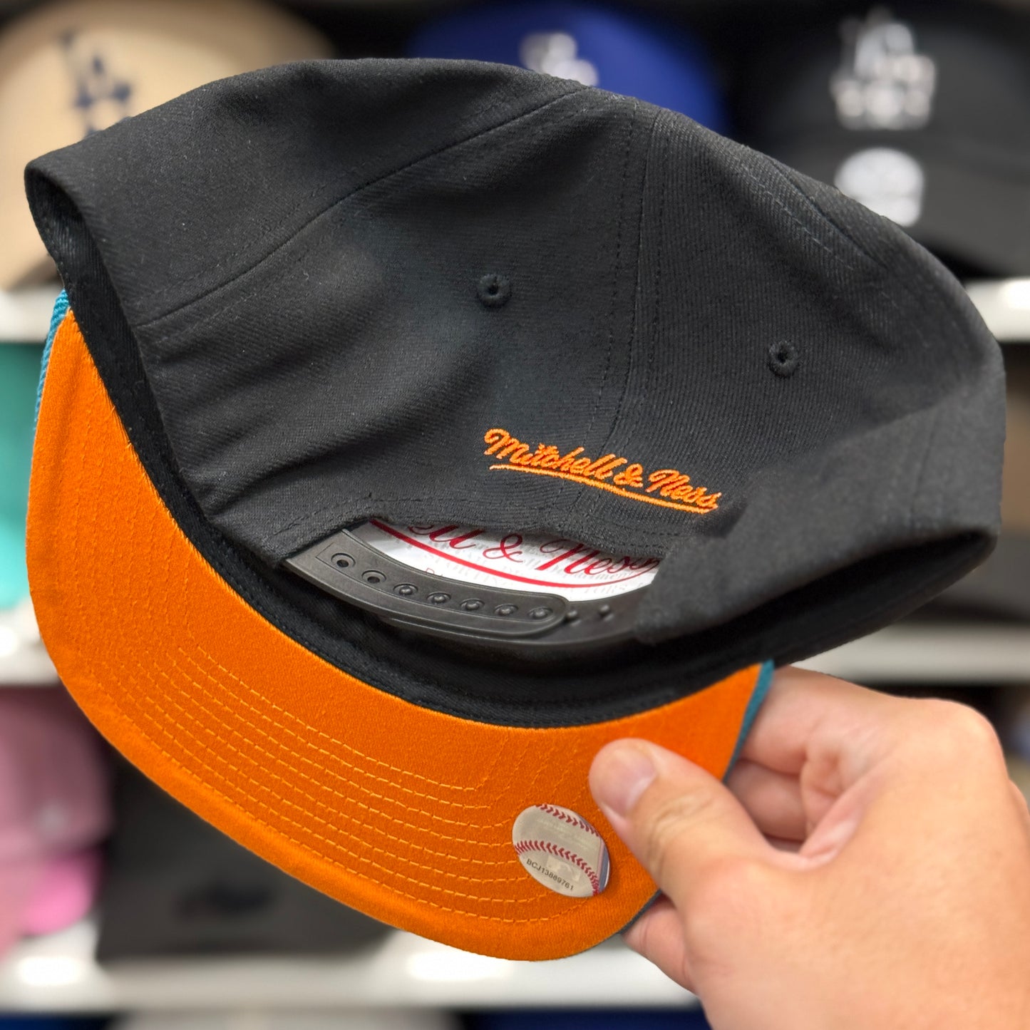 Los Angeles Angels '40th Anniversary' Mitchell & Ness Snapback | Black/Teal
