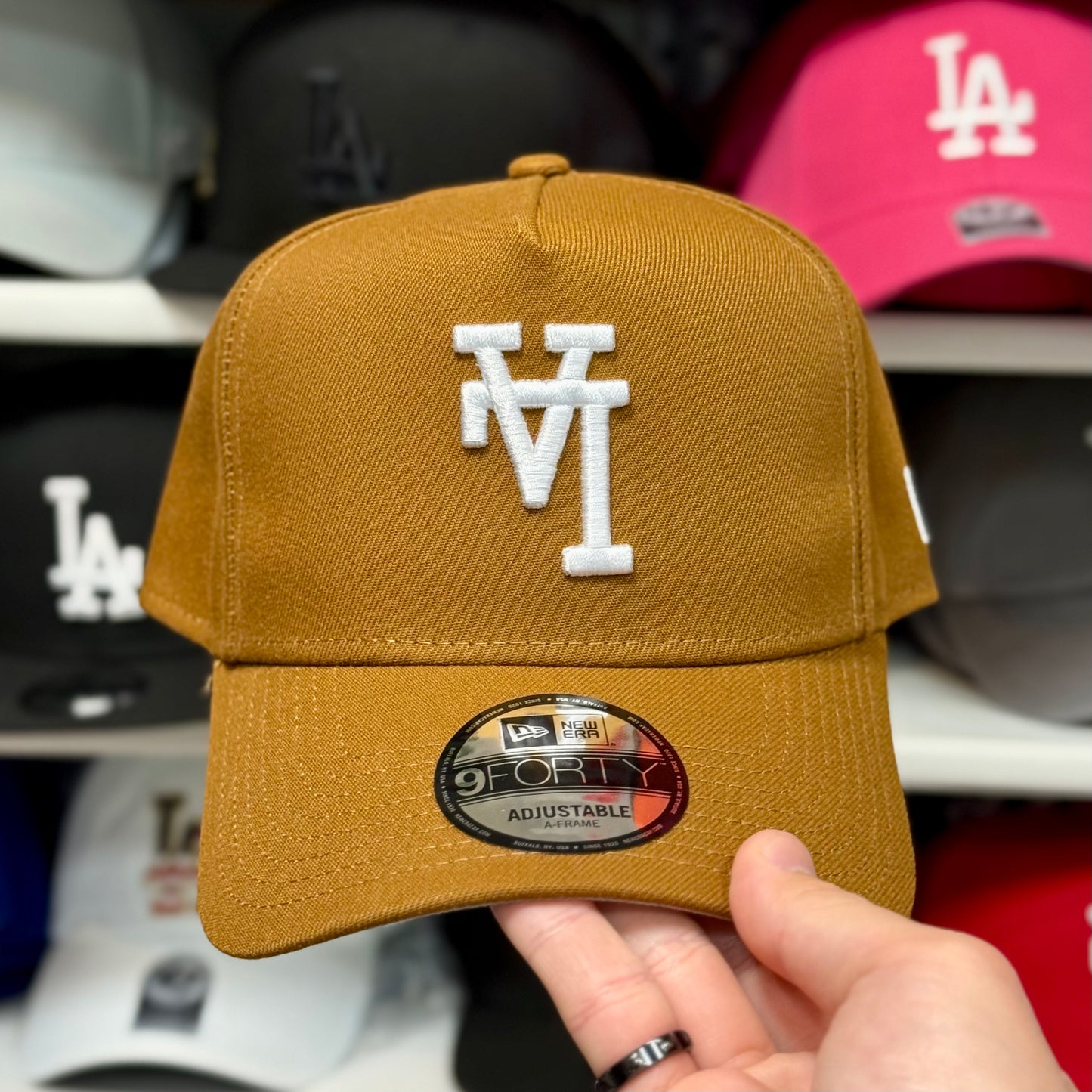 New Era Los Angeles Dodgers Upside Down Reversible A-Frame 9FORTY Snapback Caramel