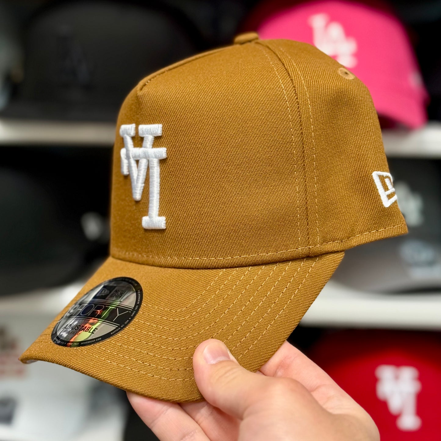 New Era Los Angeles Dodgers Upside Down Reversible A-Frame 9FORTY Snapback Caramel