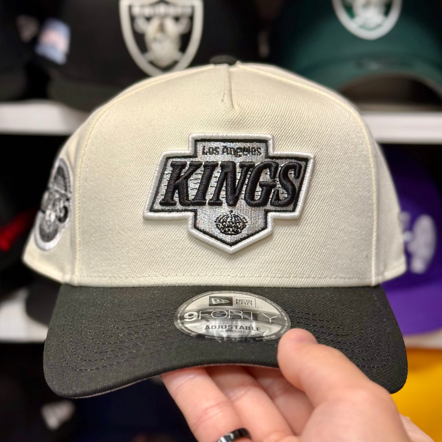 New Era LA Kings '25th Anniversary' A-Frame 9FORTY Snapback Ivory/Black