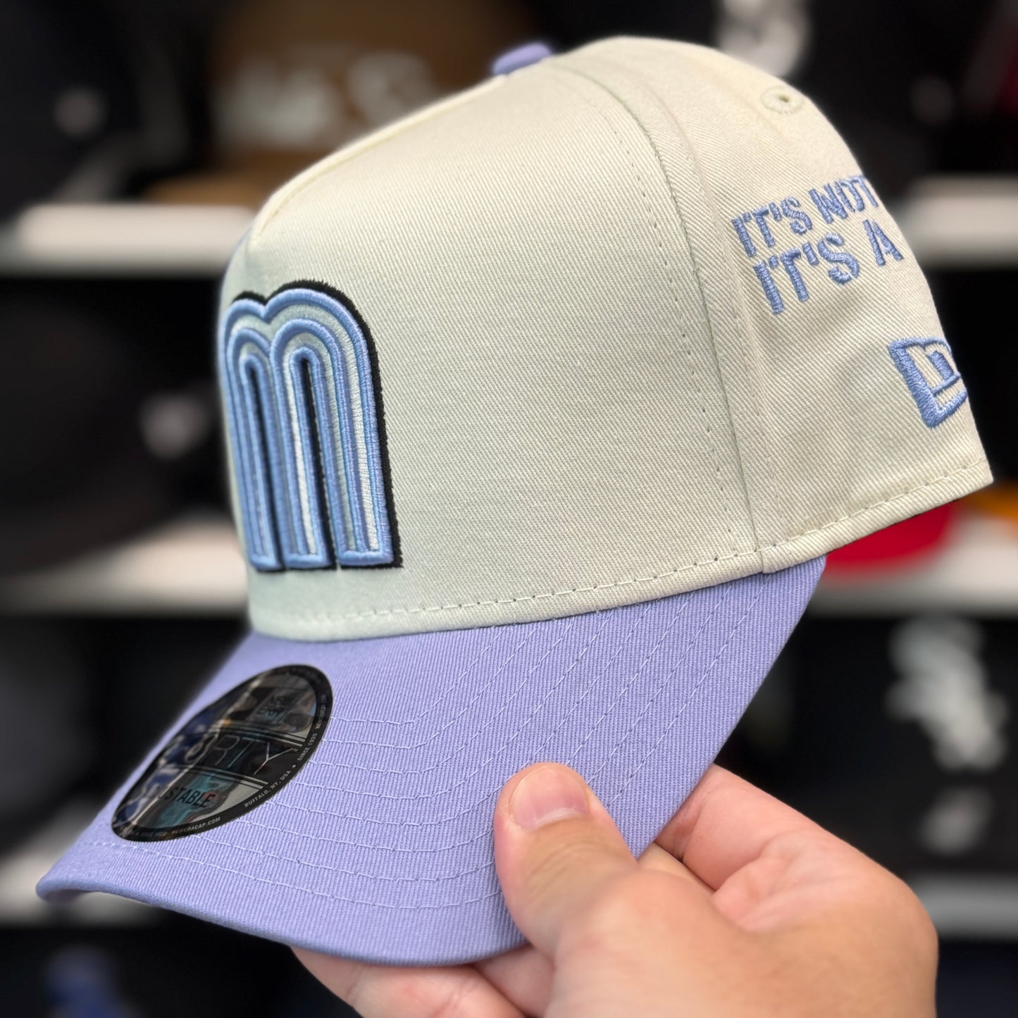 New Era Mexico WBC 'NE Anniversary' A-Frame 9FIFTY Snapback Creme/Lavender