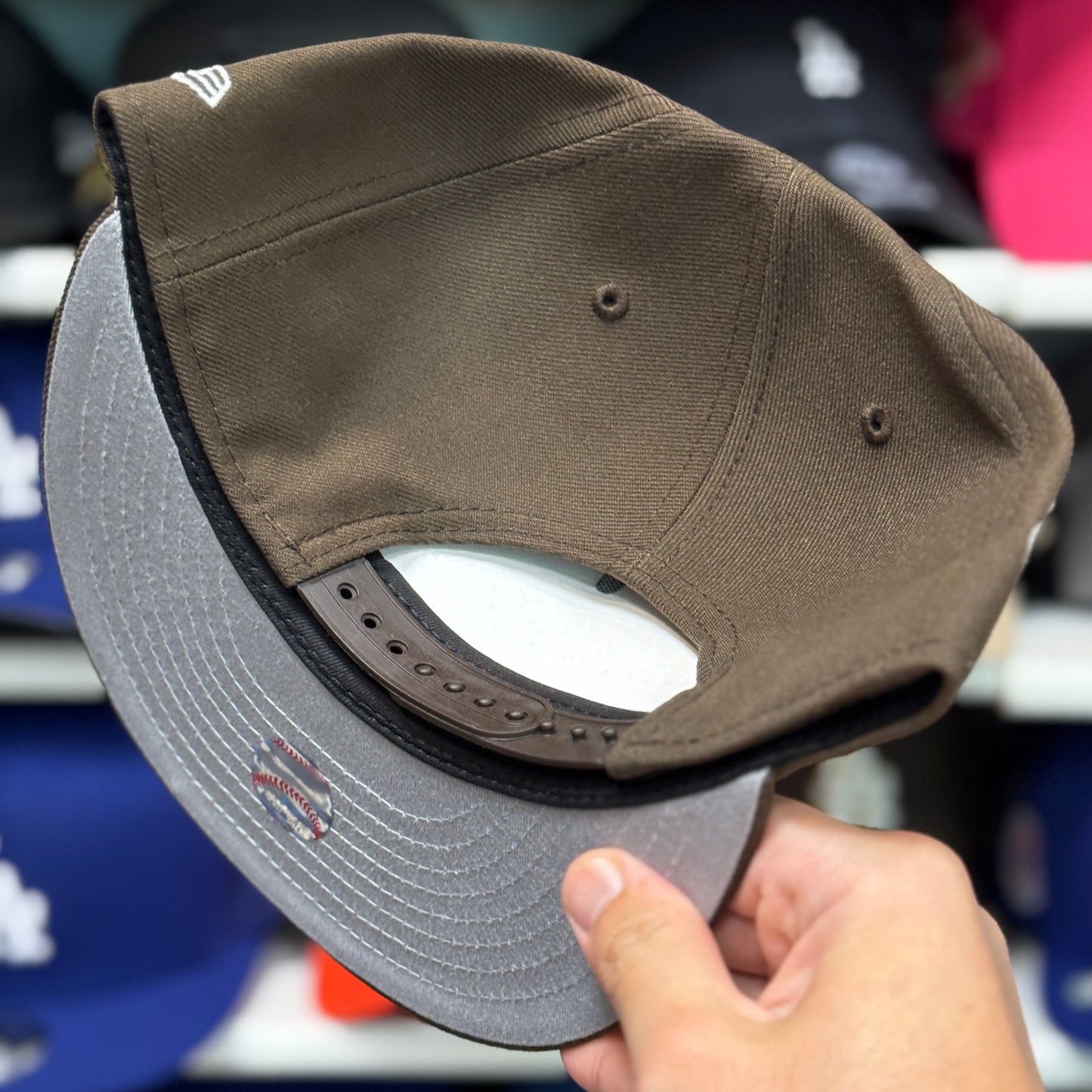 New Era Los Angeles Dodgers Upside Down Logo '40th Anniversary' Brown/Yellow 9FIFTY Snapback
