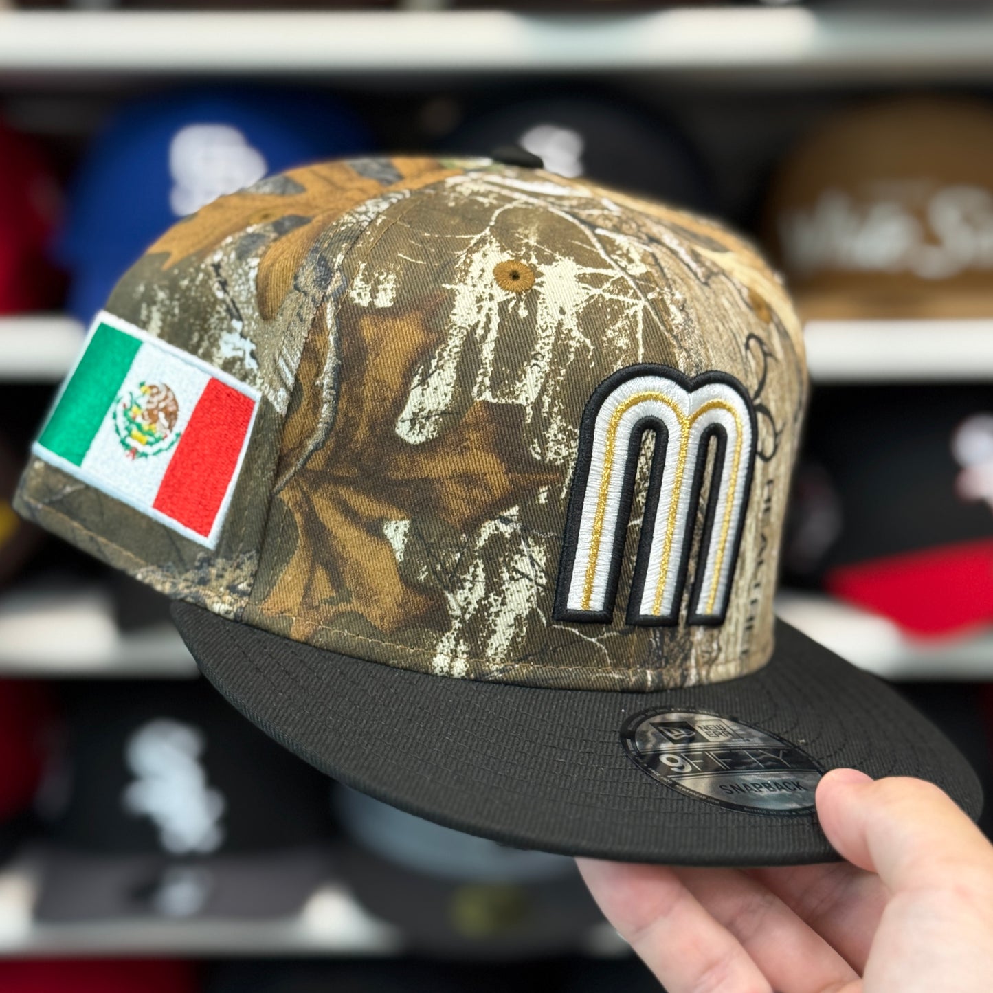 New Era Mexico WBC 'Real Tree Camo' 9FIFTY Snapback Camouflage/Black