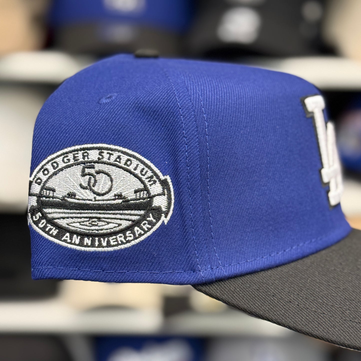 New Era Los Angeles Dodgers '50th Anniversary' A-Frame 9FORTY Snapback Blue/Black