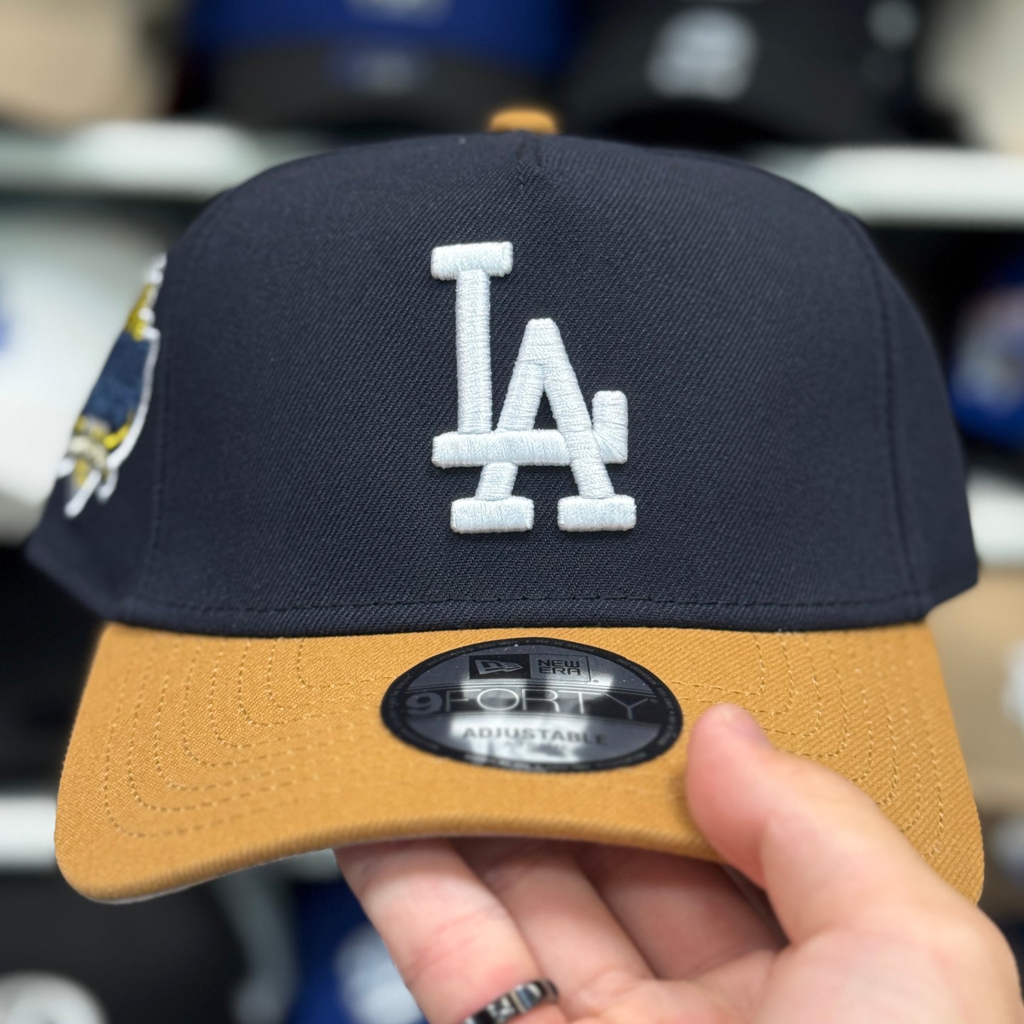 New Era Los Angeles Dodgers '40th Anniversary' A-Frame 9FORTY Snapback Navy/Khaki