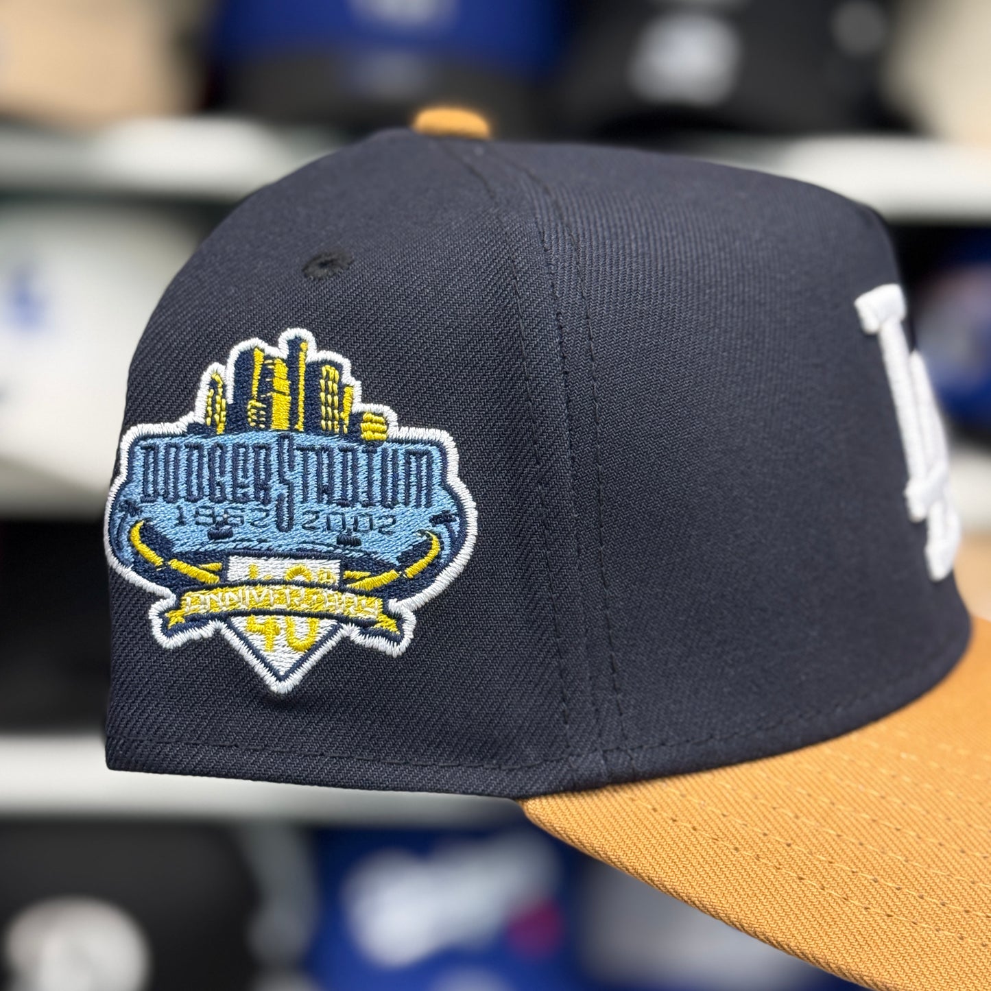 New Era Los Angeles Dodgers '40th Anniversary' A-Frame 9FORTY Snapback Navy/Khaki