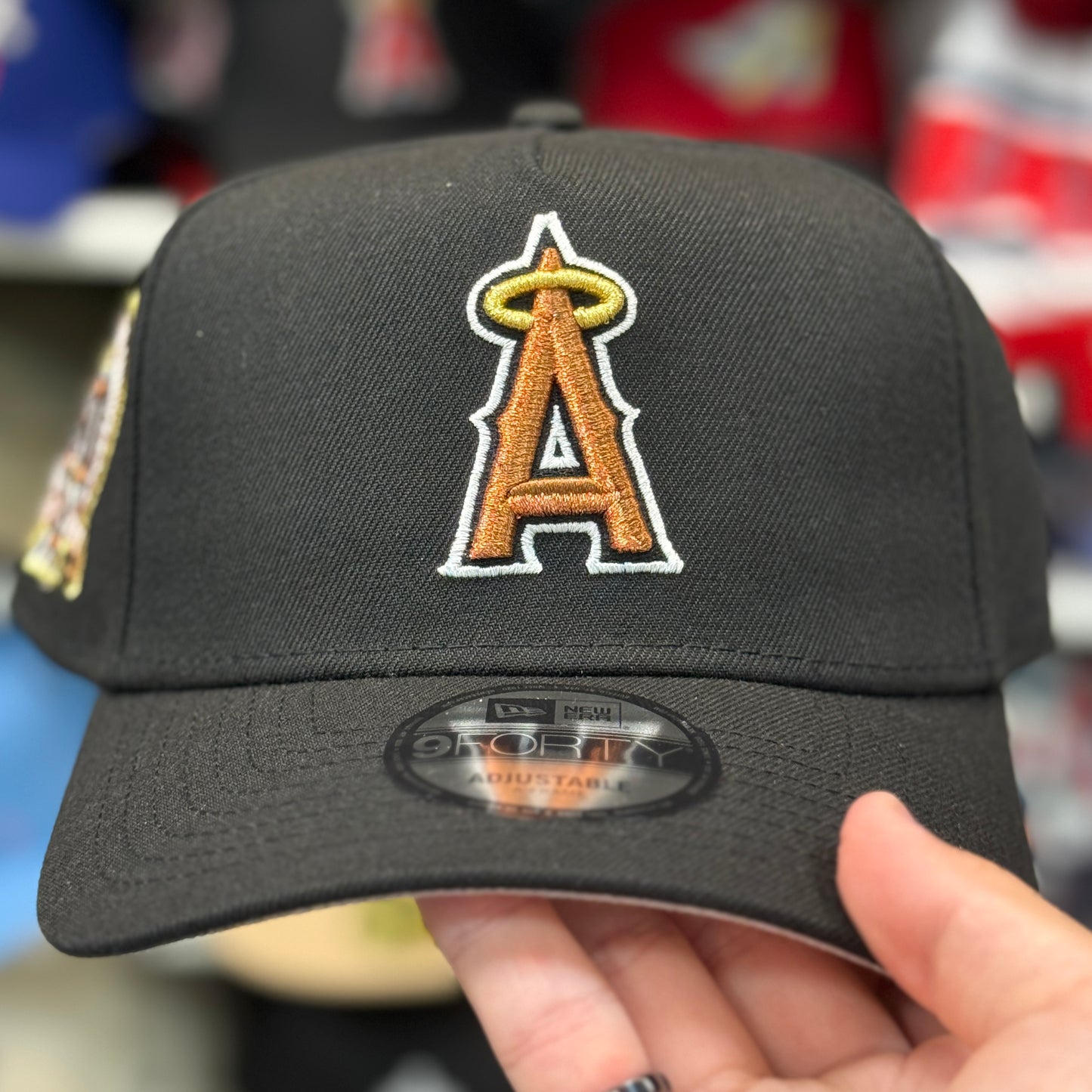 New Era Los Angeles Angels '50th Anniversary' A-Frame 9FORTY Snapback Black/Gold