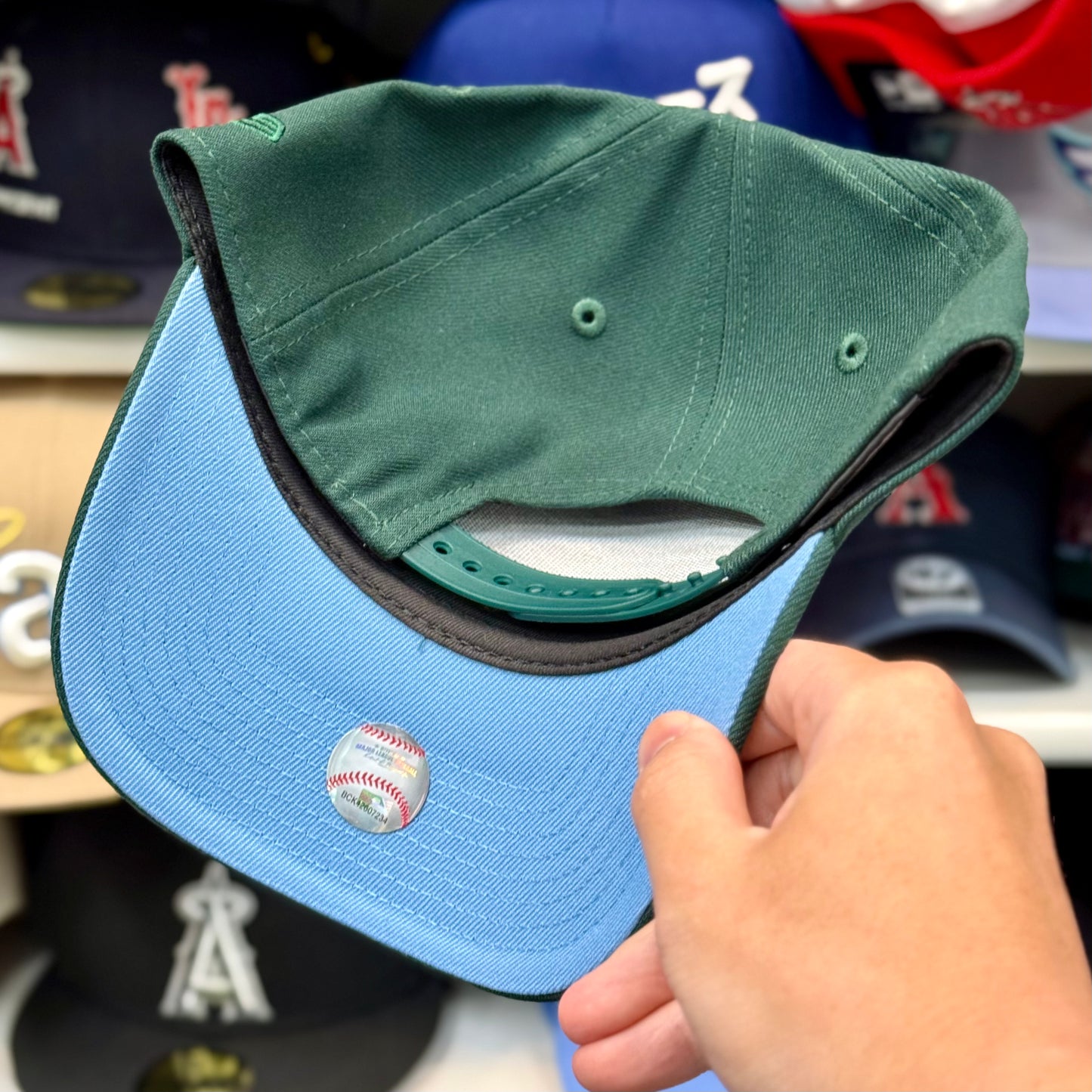 New Era 9FORTY A-Frame Los Angeles Angels 50th Anniversary Patch Snapback | Dark Green