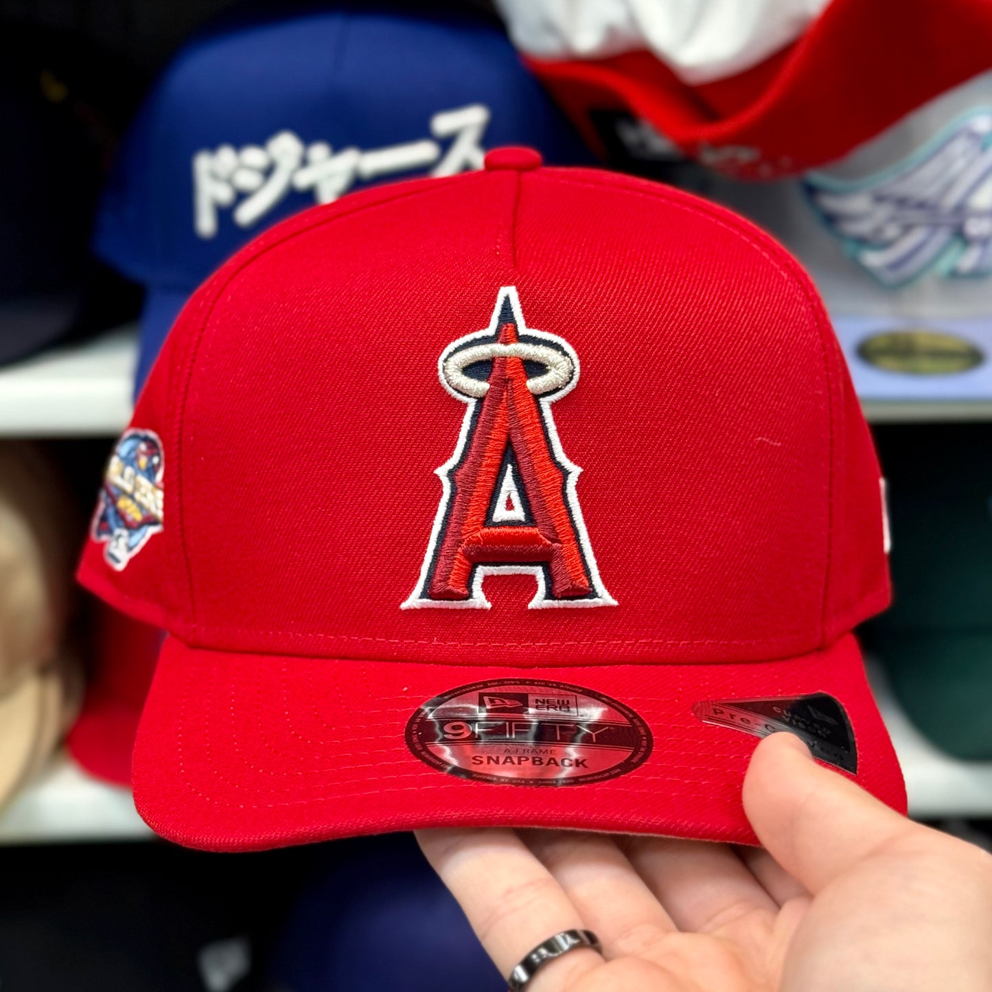 New Era Los Angeles Angels 'World Series Patch' A-Frame Red 9FIFTY Snapback