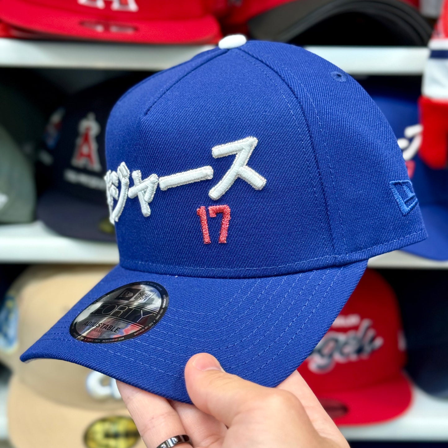 New Era 9FORTY A-Frame LA Japanese Kanji Shohei Ohtani Snapback | Blue