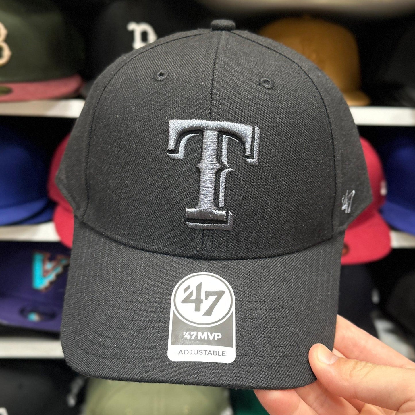 Texas Rangers Ball Cap '47 Brand Black
