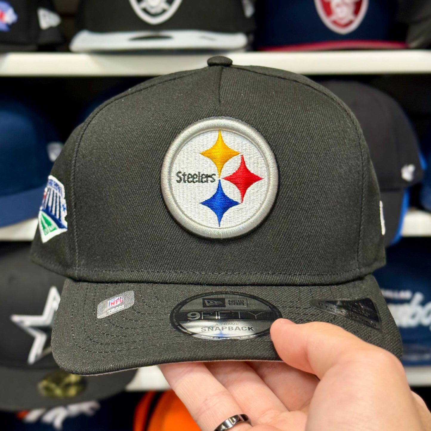 New Era Pittsburgh Steelers 'Super Bowl' A-Frame Black 9FIFTY Snapback