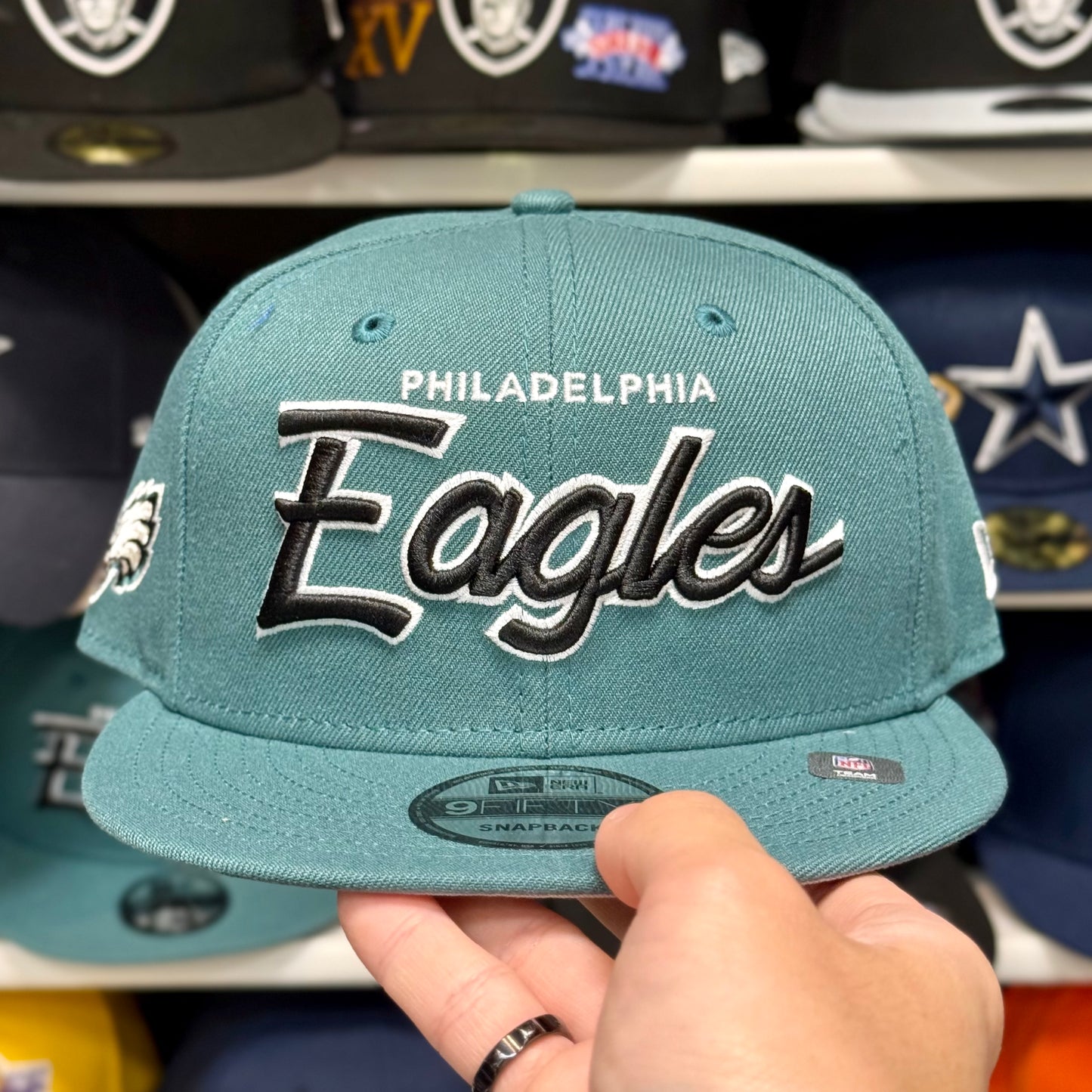 New Era 9FIFTY Philadelphia Eagles Script Snapback | Green