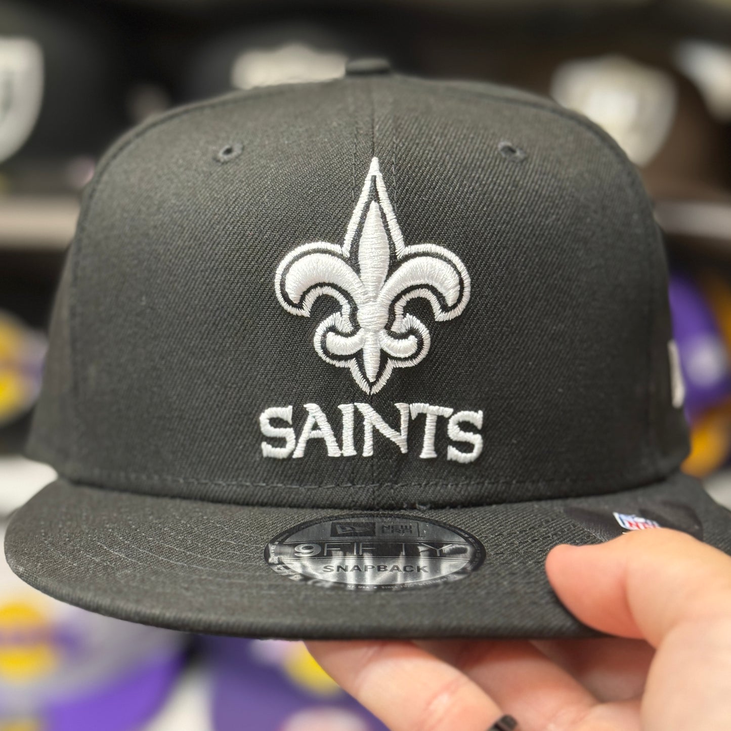 New Era New Orleans Saints Black/White 9FIFTY Snapback