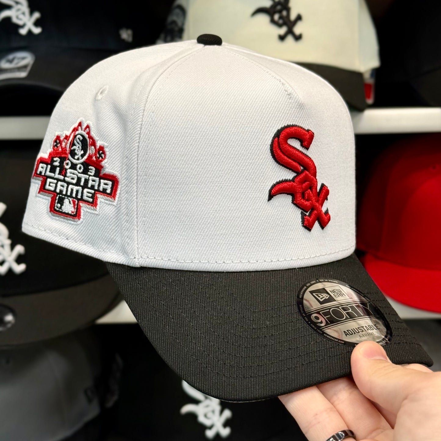 New Era 9FORTY A-Frame Chicago White Sox All Star Game Patch Snapback | White/Black