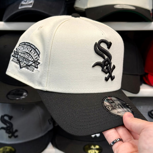 New Era Chicago White Sox 'Comiskey Park' A-Frame Creme/Black 9FORTY Snapback