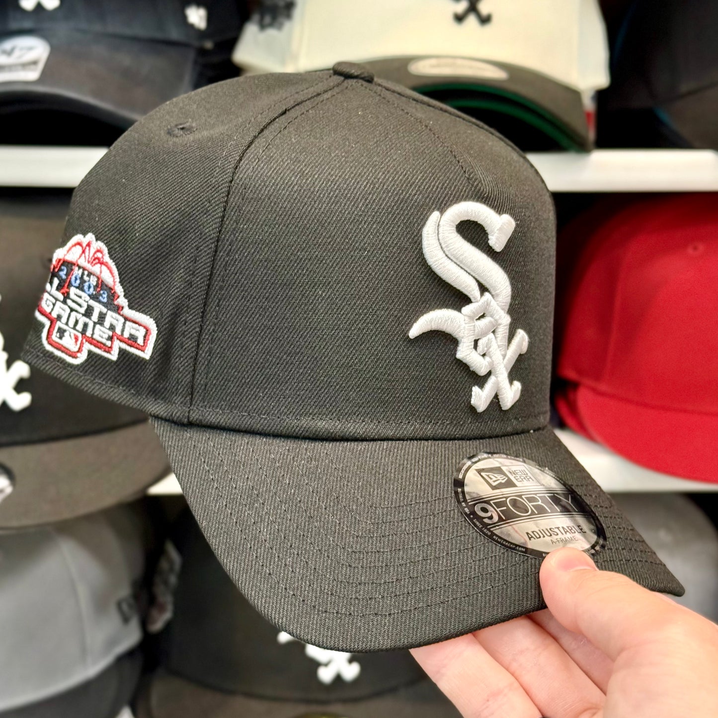 New Era Chicago White Sox All Star Game Patch A-Frame 9FORTY Snapback Black