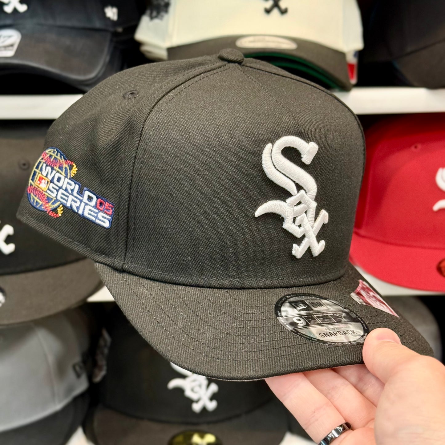 New Era 9FIFTY A-Frame Chicago White Sox World Series Patch Snapback | Black