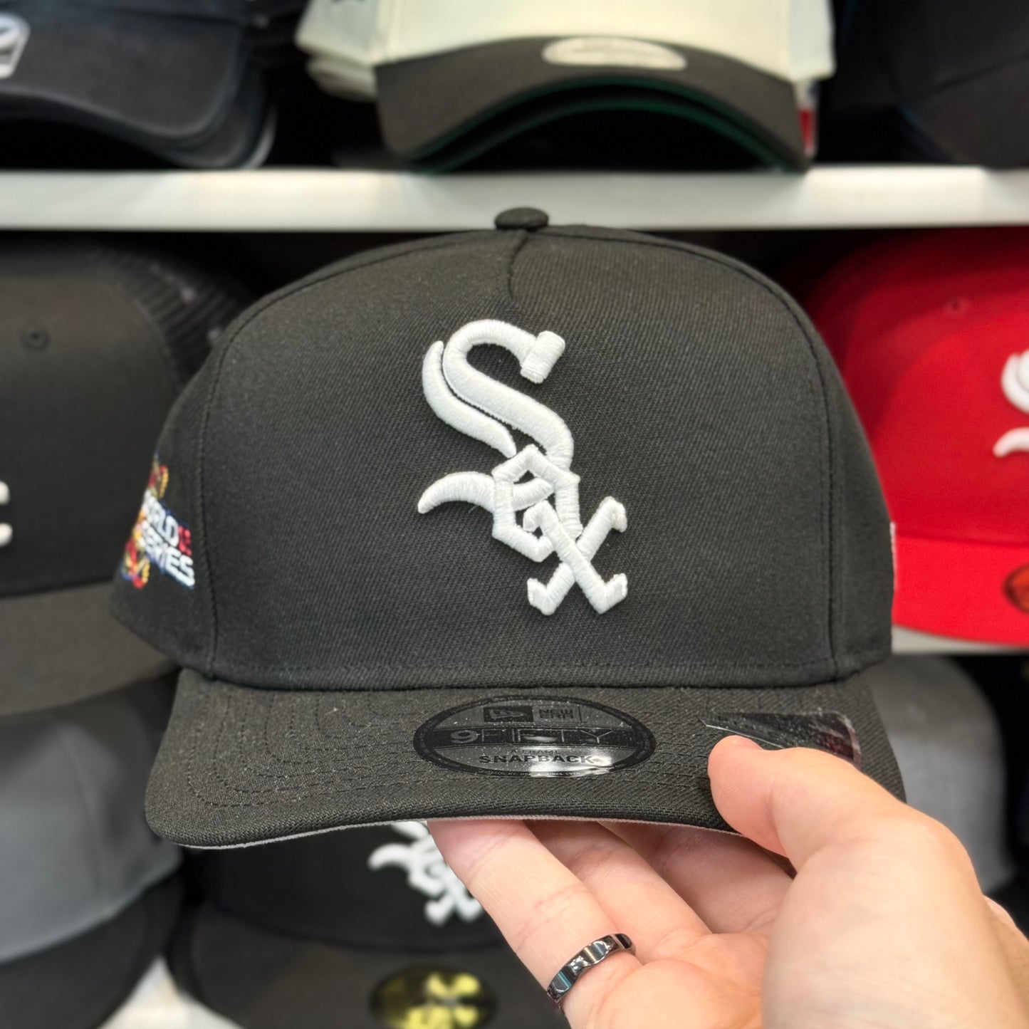 New Era Chicago White Sox 'World Series' A-Frame Black 9FIFTY Snapback