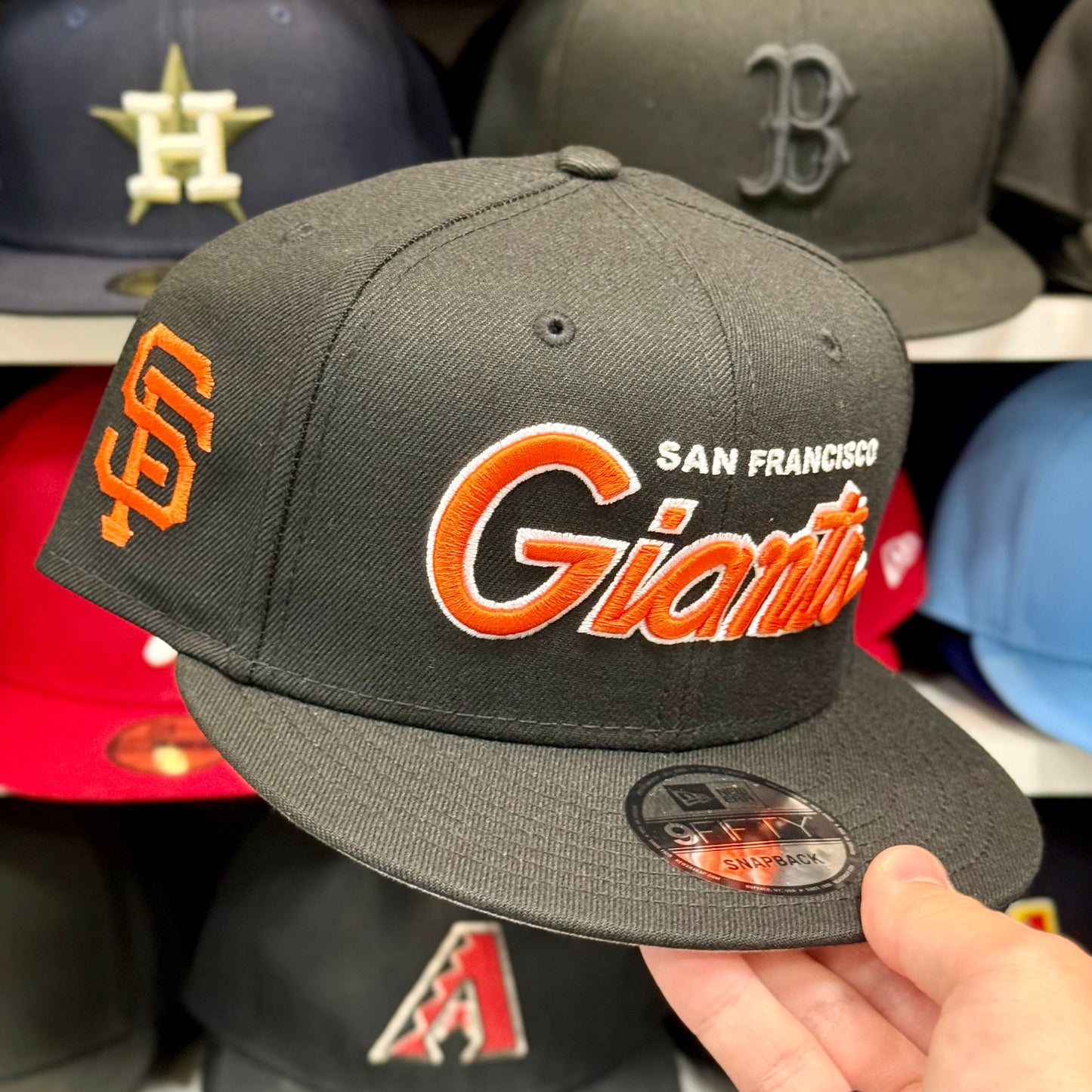 New Era 9FIFTY San Fransisco Giants Script Snapback | Black