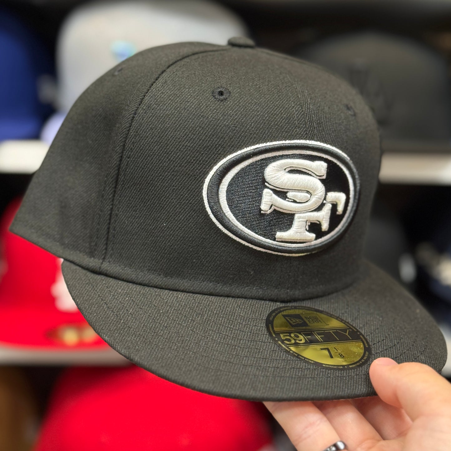 New Era San Francisco 49ers Black/White 59FIFTY Fitted Hat